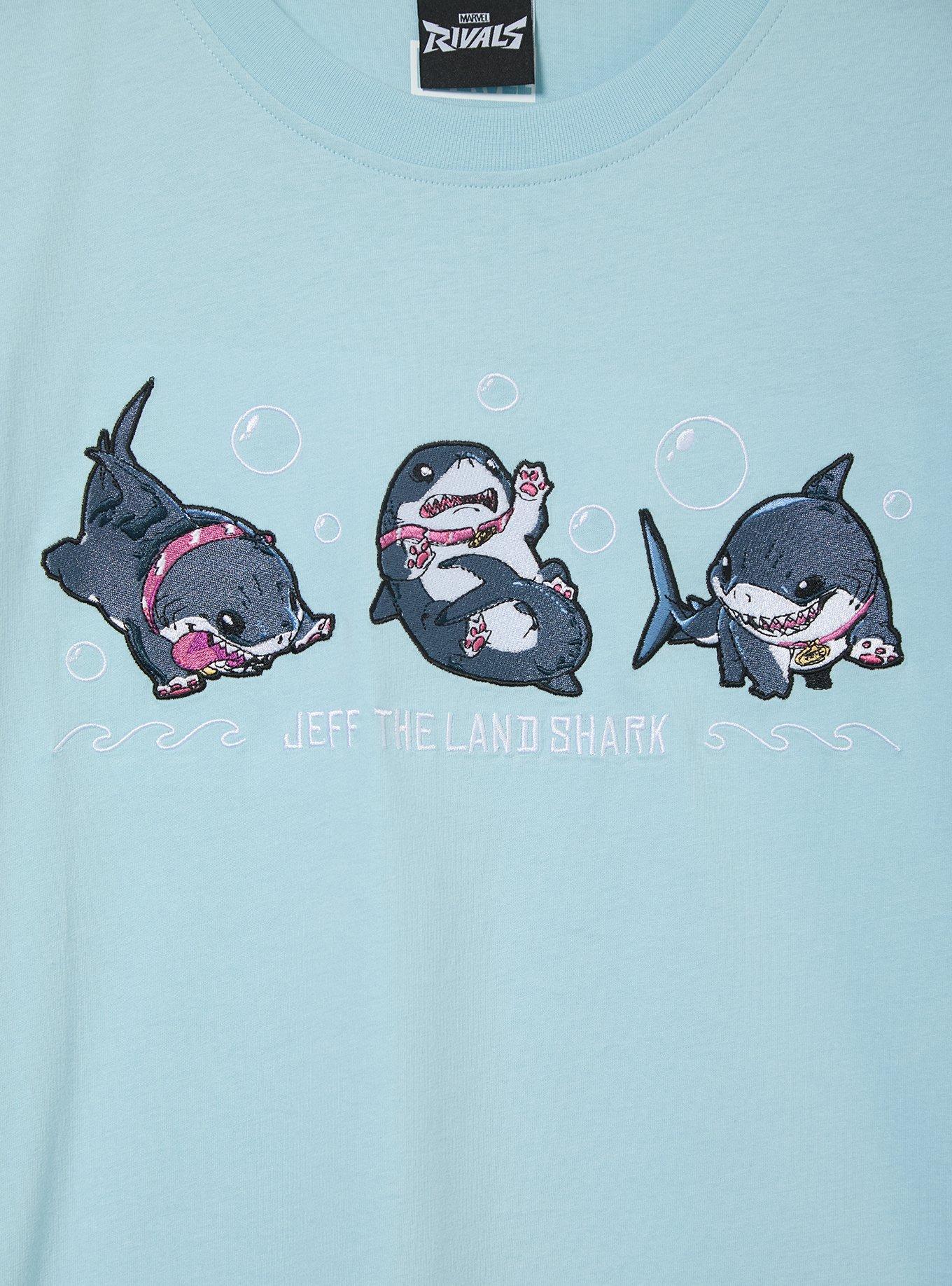 Marvel Rivals Jeff the Land Shark Embroidered Women's T-Shirt - BoxLunch Exclusive, , hi-res