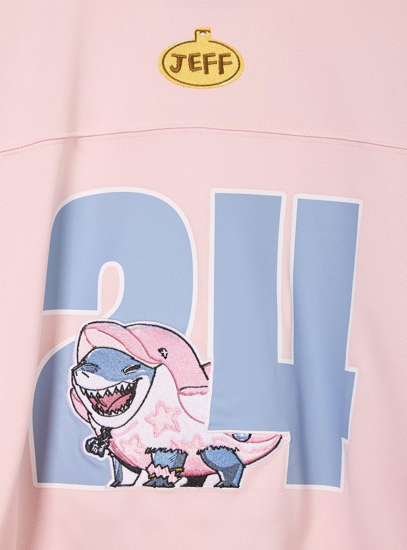 Marvel Rivals Jeff the Land Shark Women's Cropped Football Jersey - BoxLunch Exclusive, BLUE, alternate