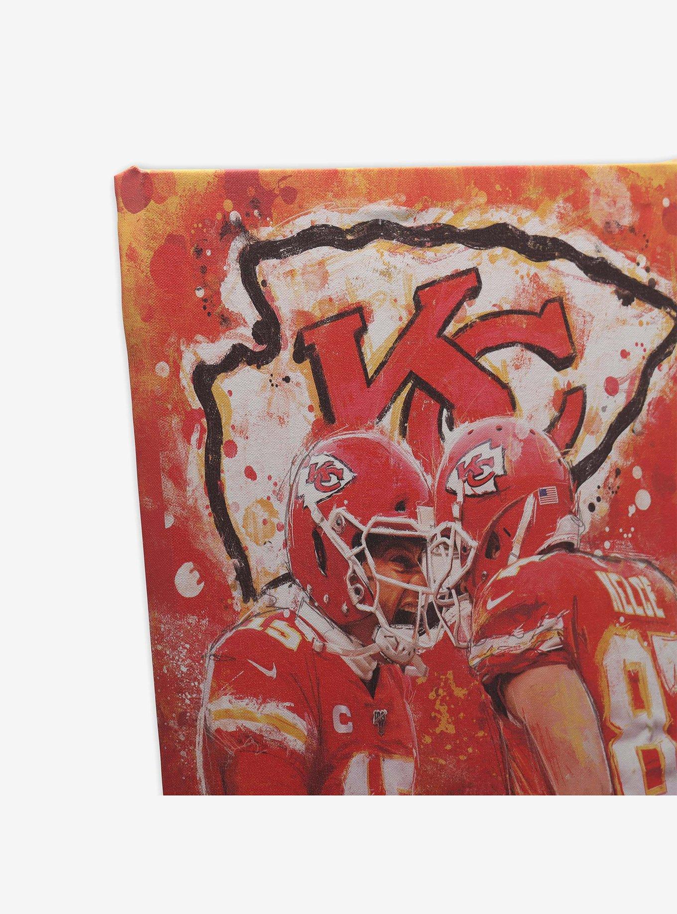 NFL Kansas City Chiefs Patrick Mahomes & Travis Kelce Painterly Graffiti Canvas Wall Decor, , hi-res