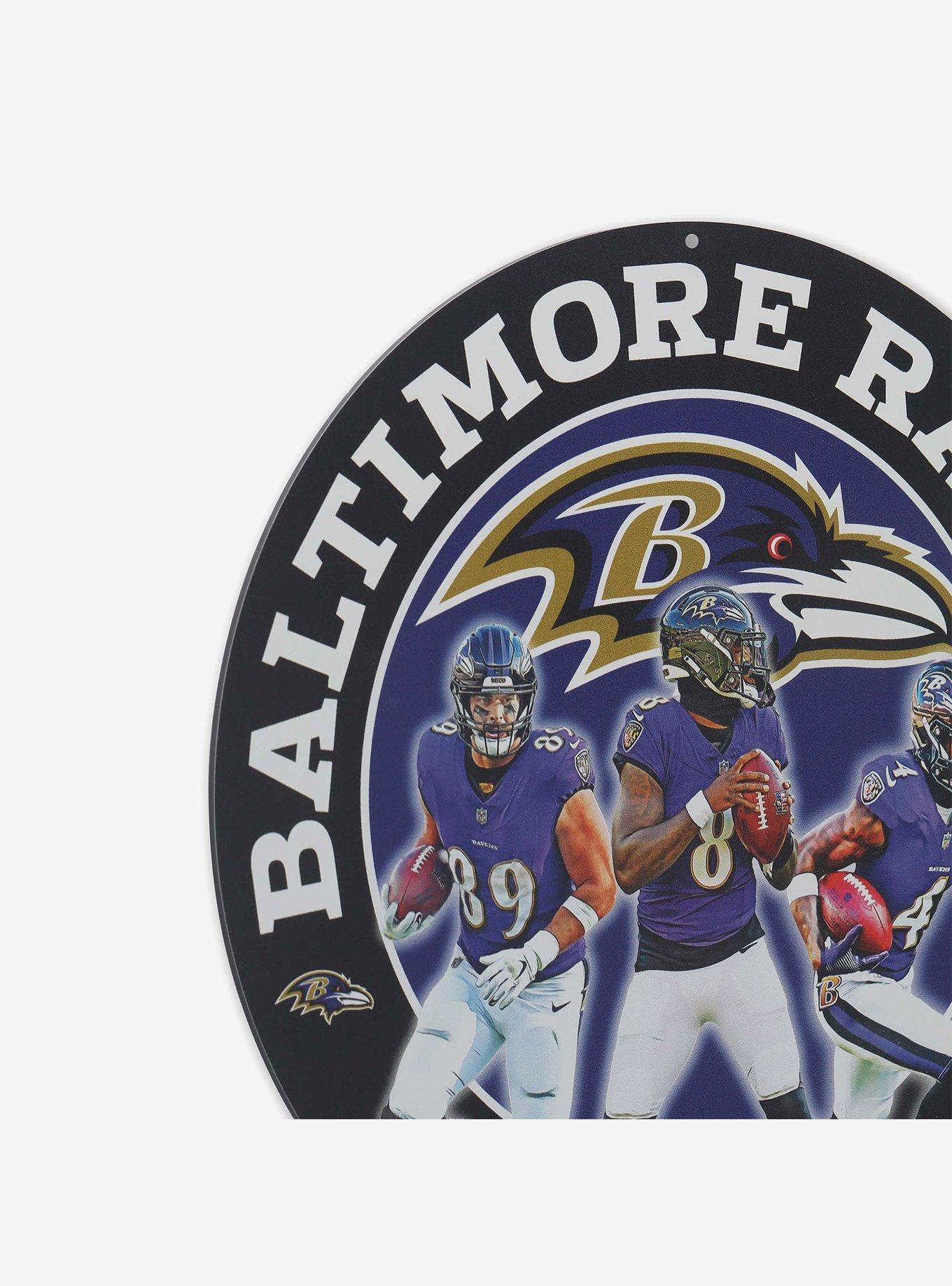 NFL Baltimore Ravens Gameday Round Metal Sign, , hi-res