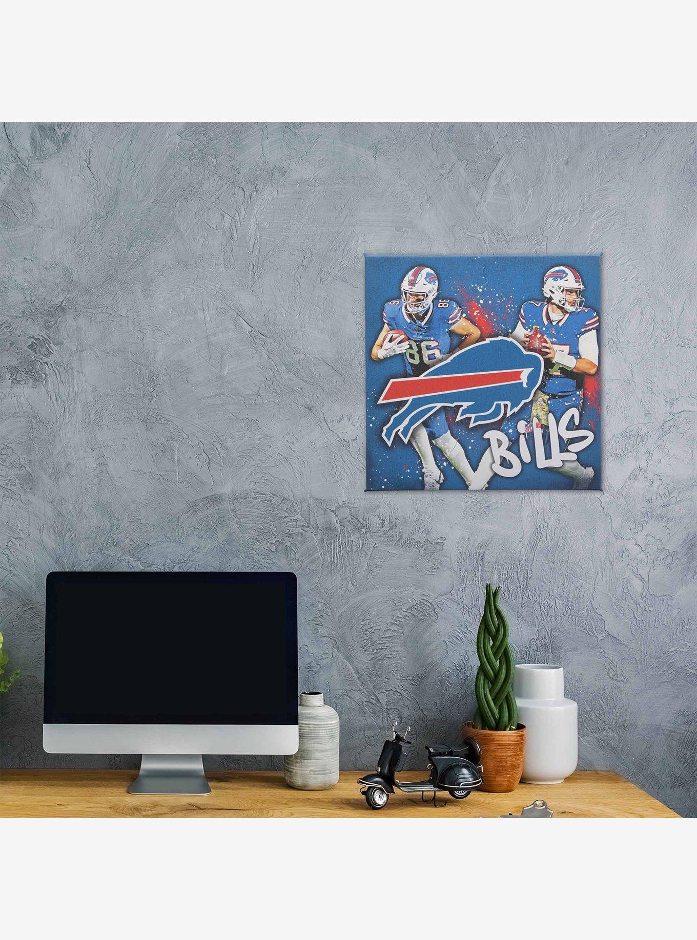 NFL Buffalo Bills Dalton Kincaid & Josh Allen Painterly Splash Canvas Wall Decor, , hi-res