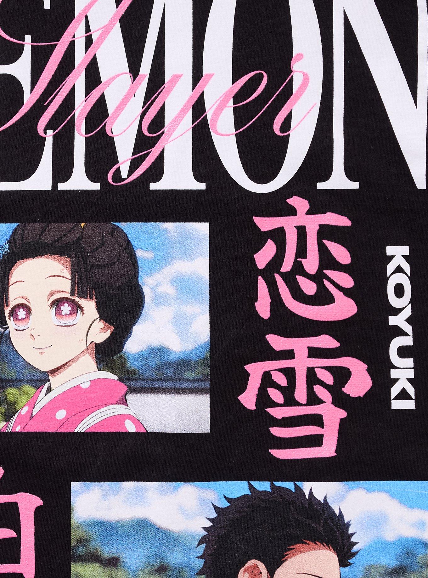 Demon Slayer: Kimetsu No Yaiba Hakuji & Koyuki Pink Glitter T-Shirt, , hi-res