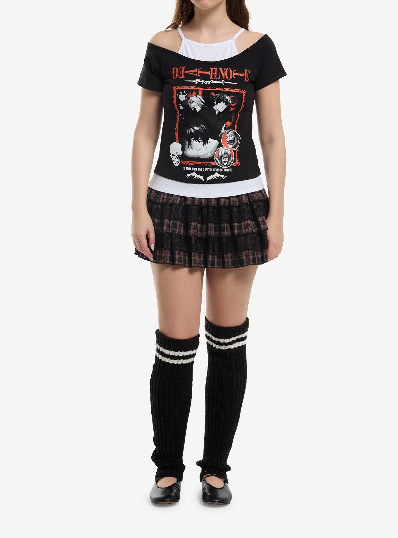 Death Note Trio Girls Cold Shoulder Top, , hi-res