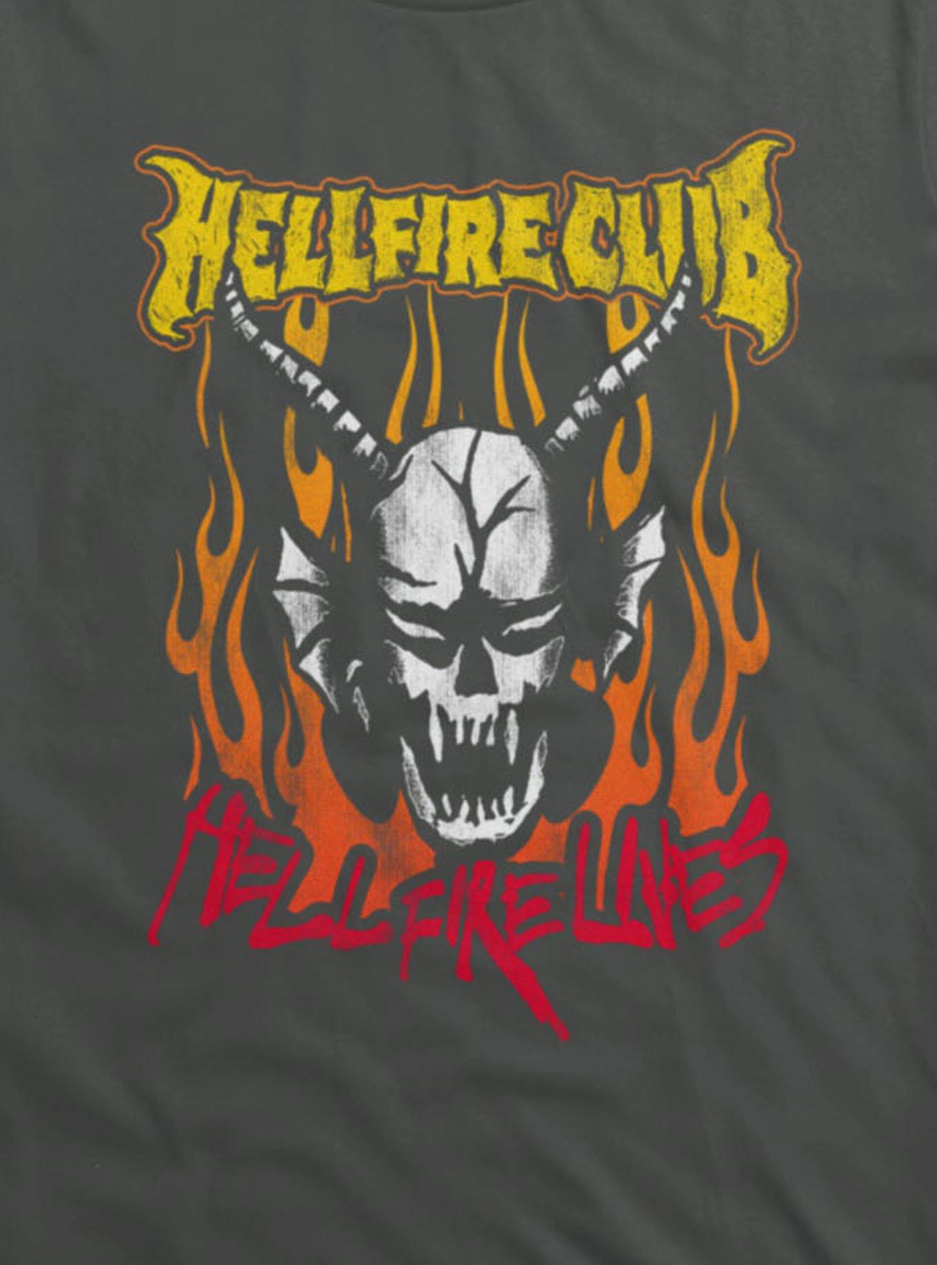 Stranger Things Hellfire Club Lives Flames T-Shirt, , hi-res