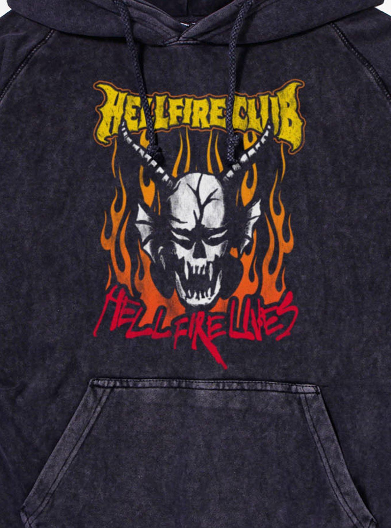 Stranger Things Hellfire Club Lives Flames Hoodie, , hi-res