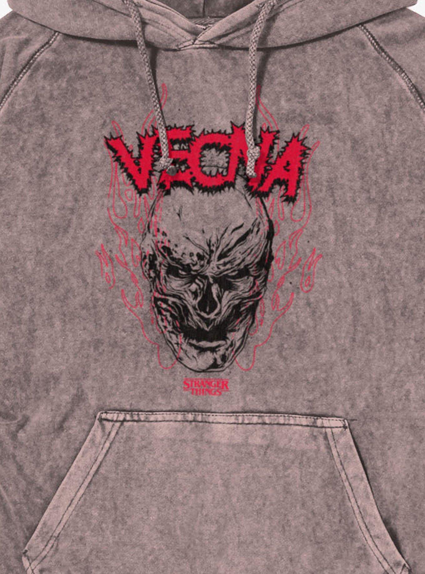 Stranger Things Vecna Flame Face Hoodie Hot Topic Exclusive, DUSTY ROSE, alternate