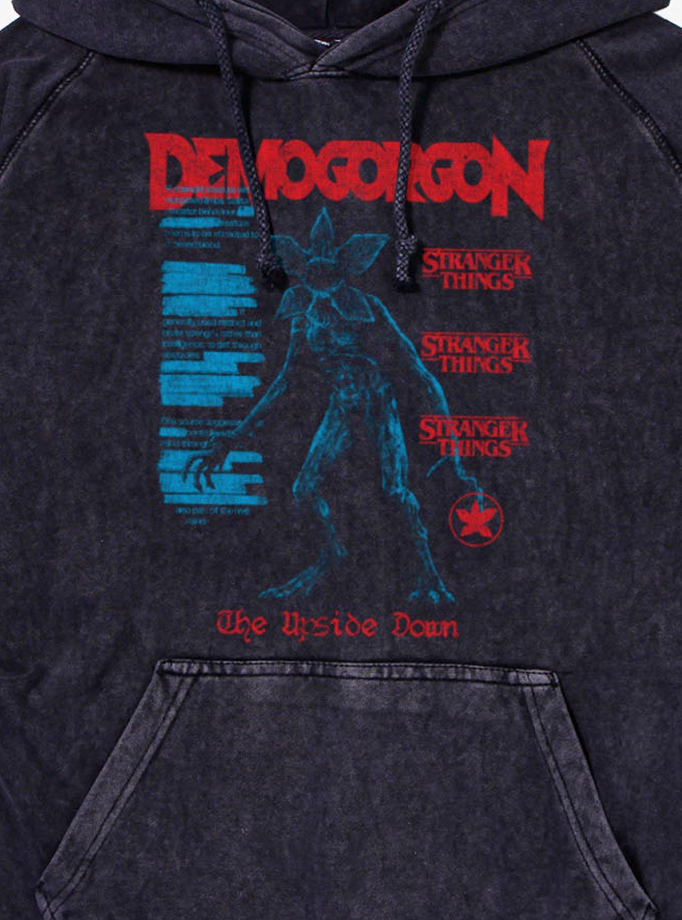 Stranger Things Demogorgon Classified Hoodie Hot Topic Exclusive, VINTAGE BLACK, alternate