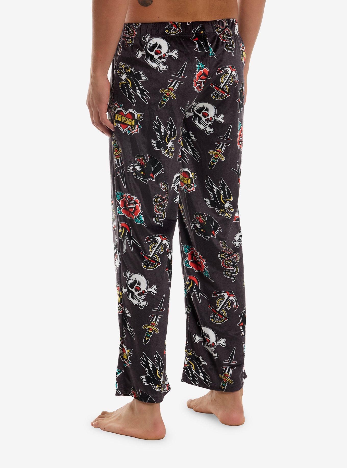 Tattoo Art Plush Pajama Pants, , hi-res