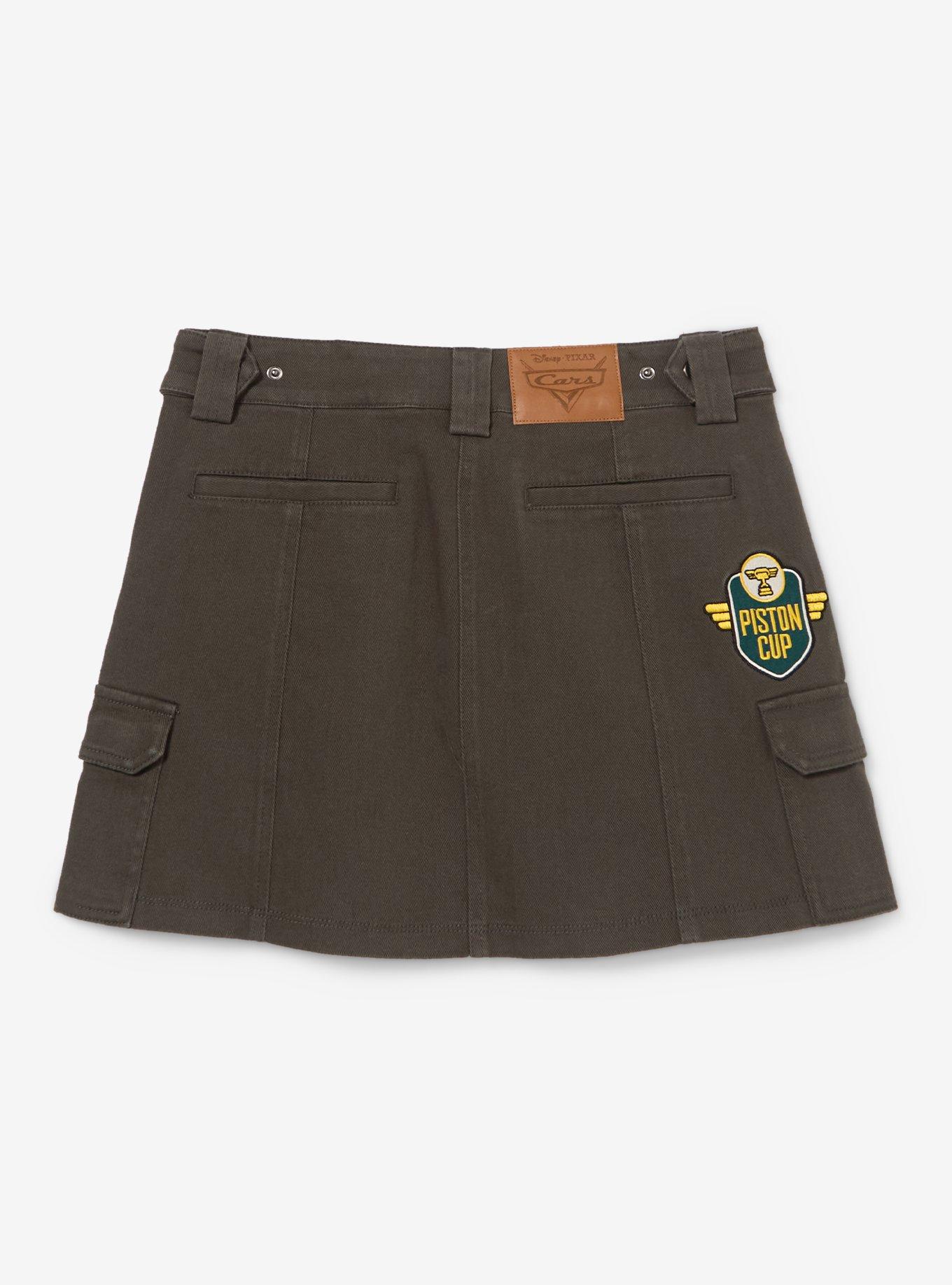 Disney Pixar Cars Lightning McQueen Patches Plus Size Cargo Skirt - BoxLunch Exclusive, , hi-res