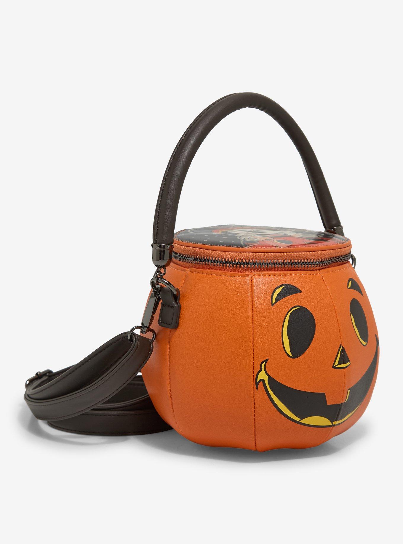 Loungefly Disney Mickey & Minnie Lenticular Figural Pumpkin Crossbody Bag - BoxLunch Exclusive, , hi-res