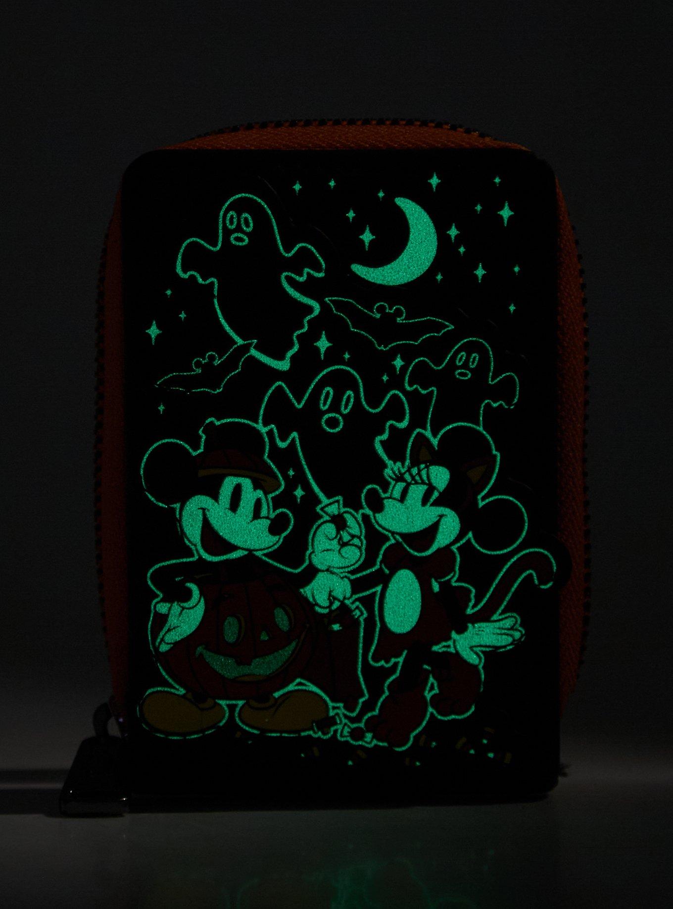 Loungefly Disney Mickey & Minnie Halloween Costumes Glow-in-the-Dark Accordion Wallet - BoxLunch Exclusive, , hi-res