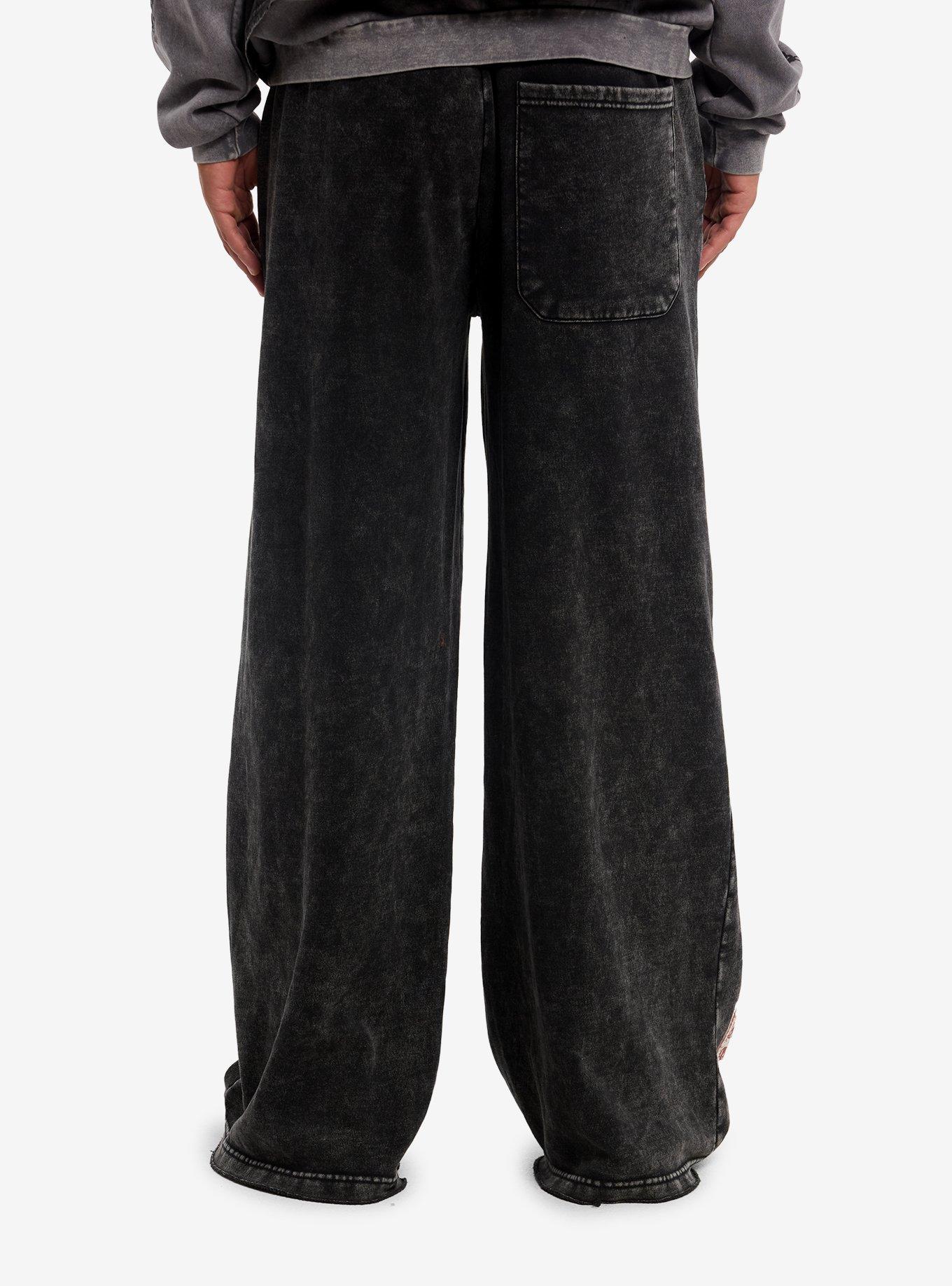 Punk Skull Wide Leg Lounge Pants, , hi-res
