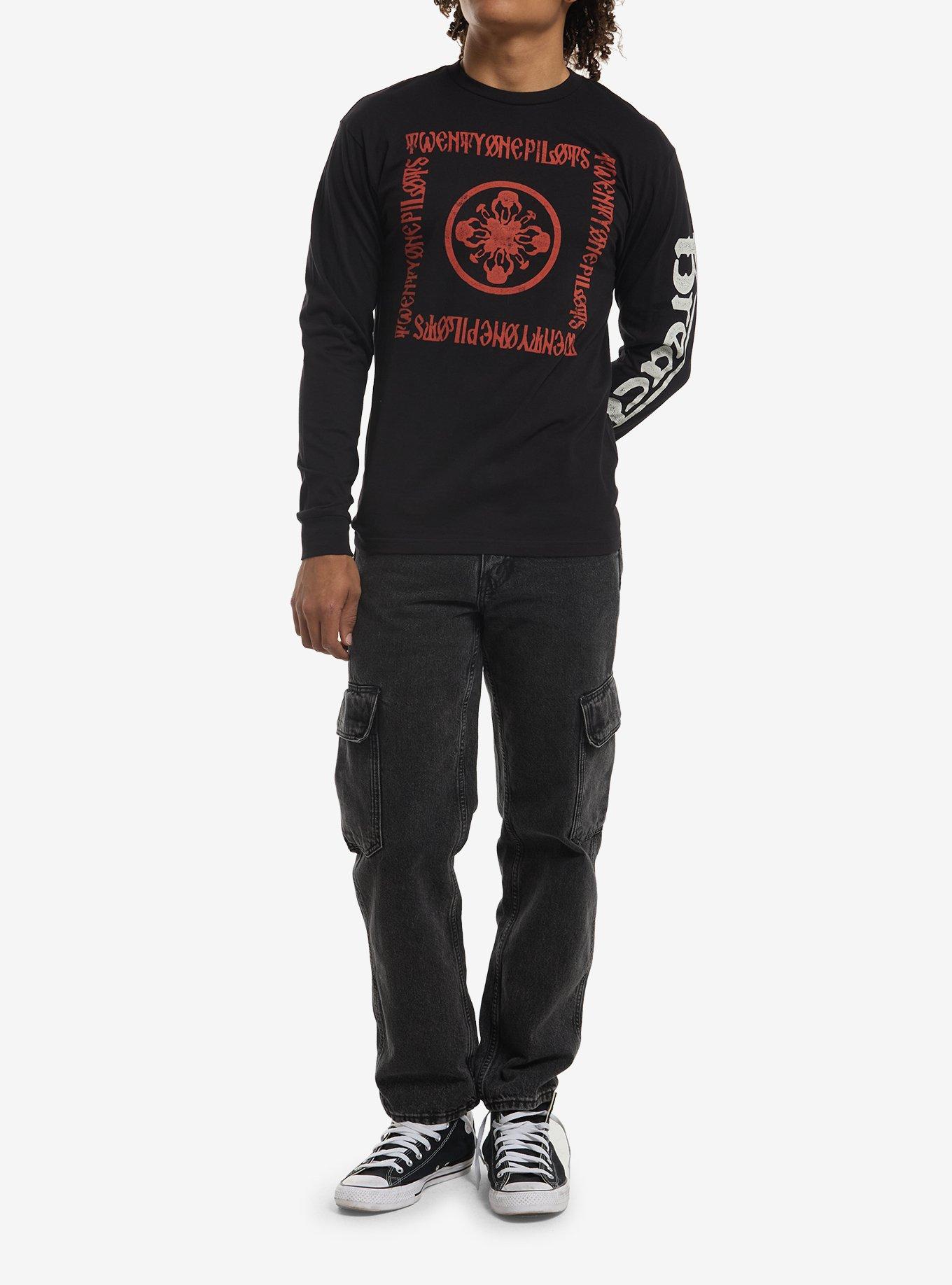 Twenty One Pilots Breach Tracklist Long-Sleeve T-Shirt, BLACK, alternate