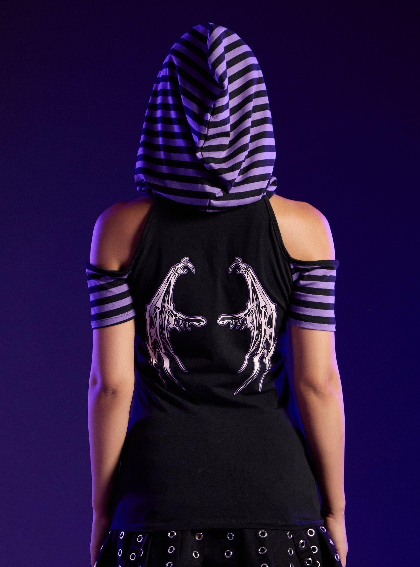 Murder Drones Uzi Girls Cold-Shoulder Hooded Top, , hi-res