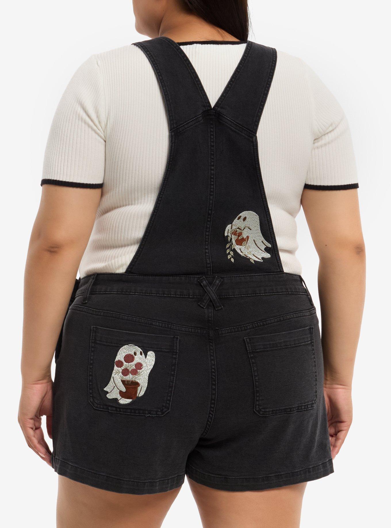 Thorn & Fable Ghost Plants Shortalls Plus Size, , hi-res