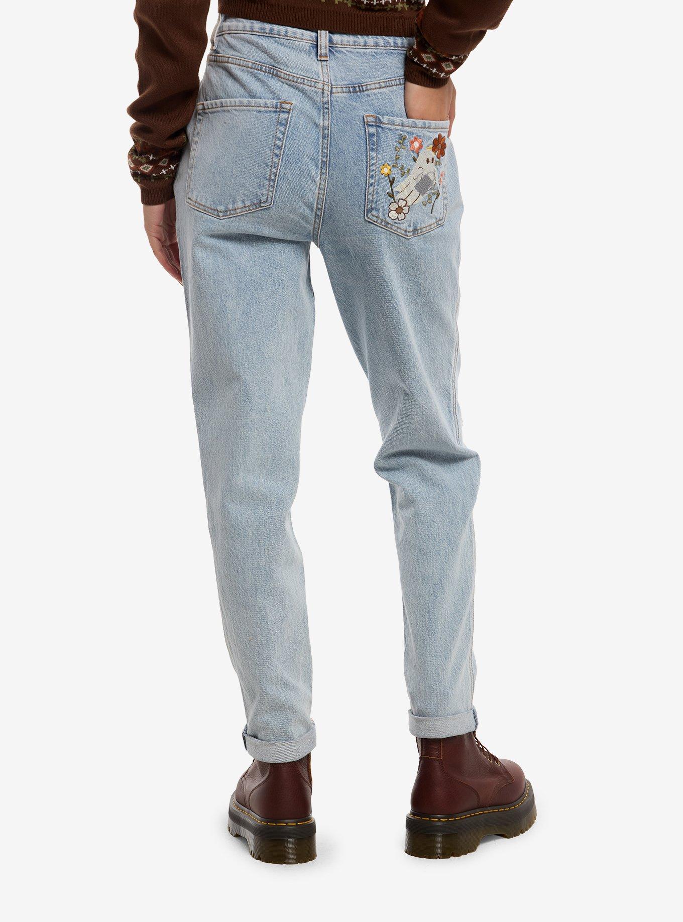 Thorn & Fable Ghost Garden Mom Jeans, , hi-res