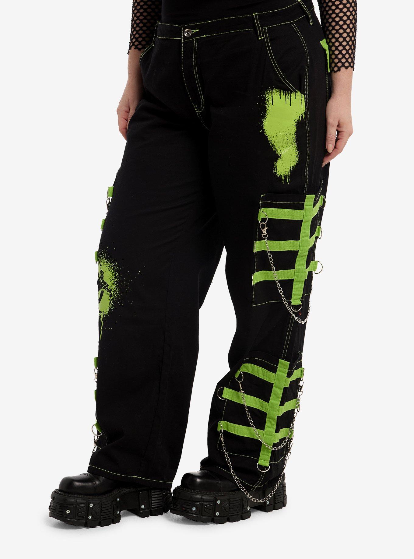 Social Collision Neon Biohazard Carpenter Pants Plus Size, MULTI, alternate