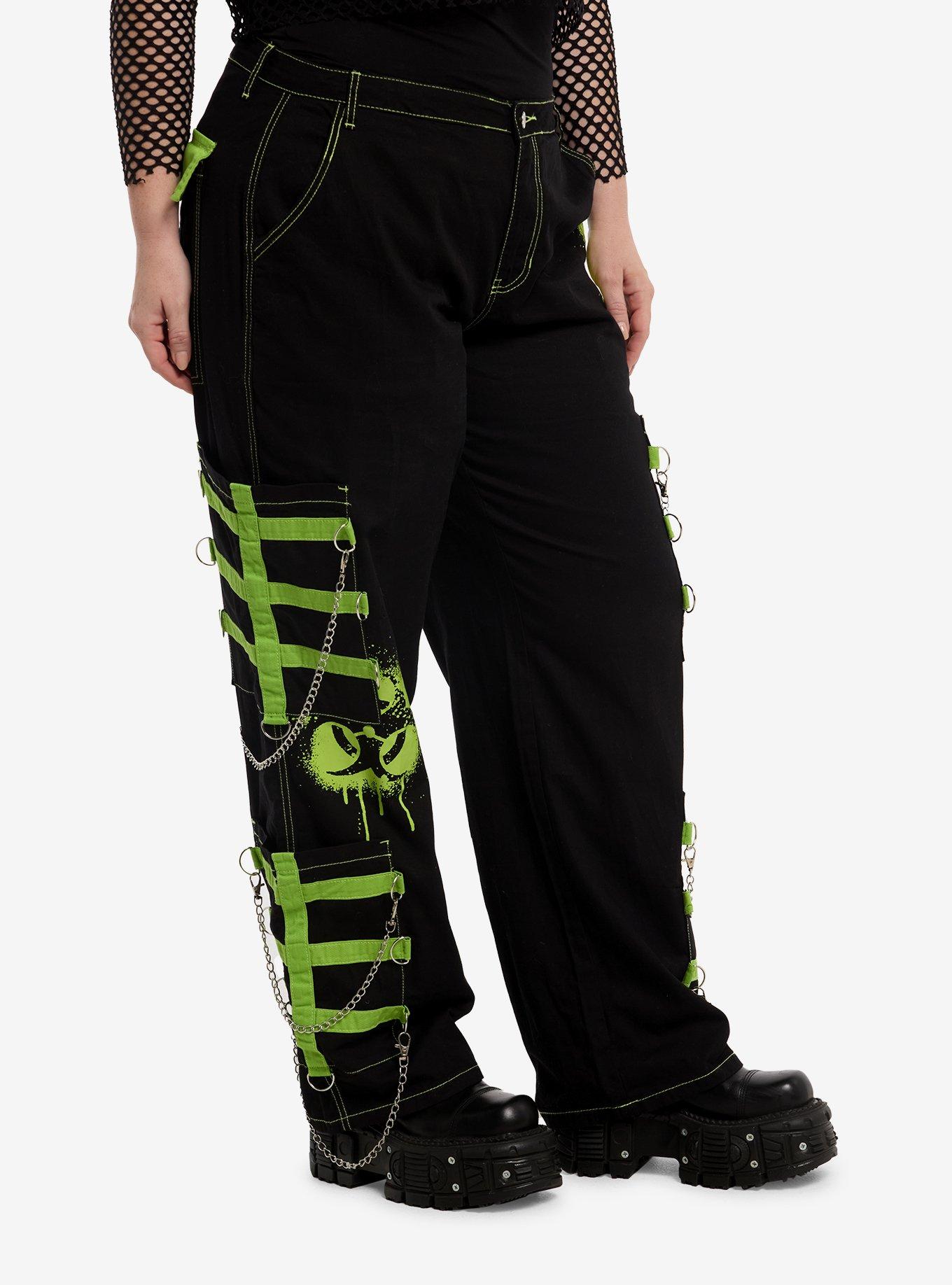 Social Collision Neon Biohazard Carpenter Pants Plus Size, MULTI, alternate