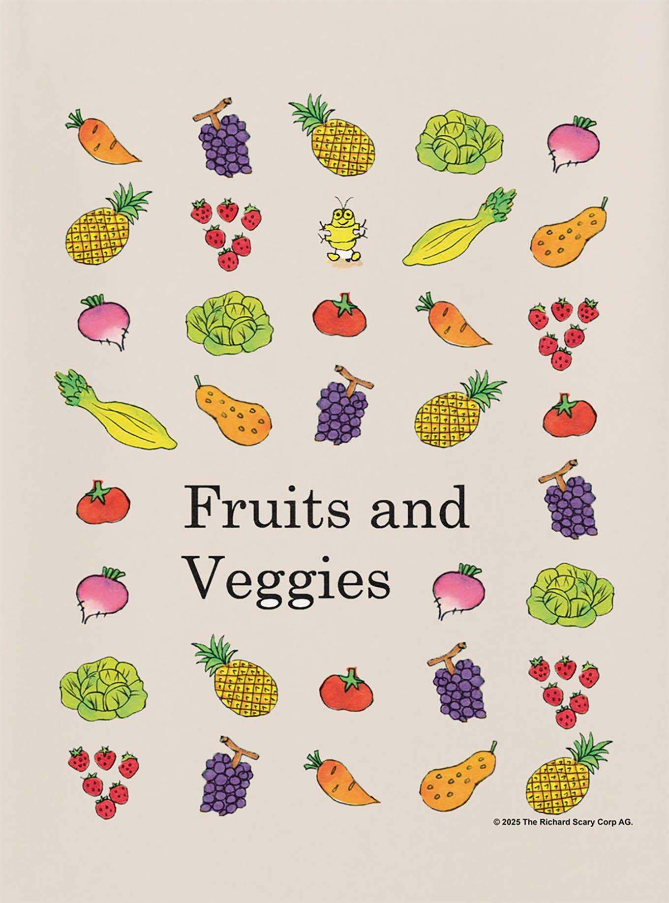 Richard Scarry Fruits And Veggies T-Shirt, IVORY, alternate