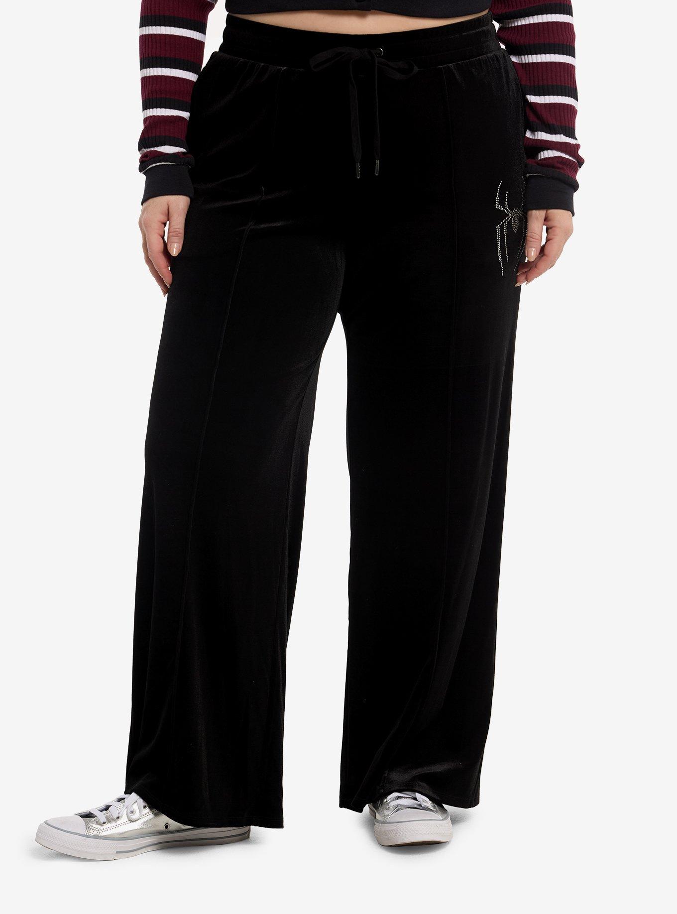 Her Universe Marvel Spider-Man: Brand New Day Spidey Velvet Girls Lounge Pants Plus Size, MULTI, alternate - view 4