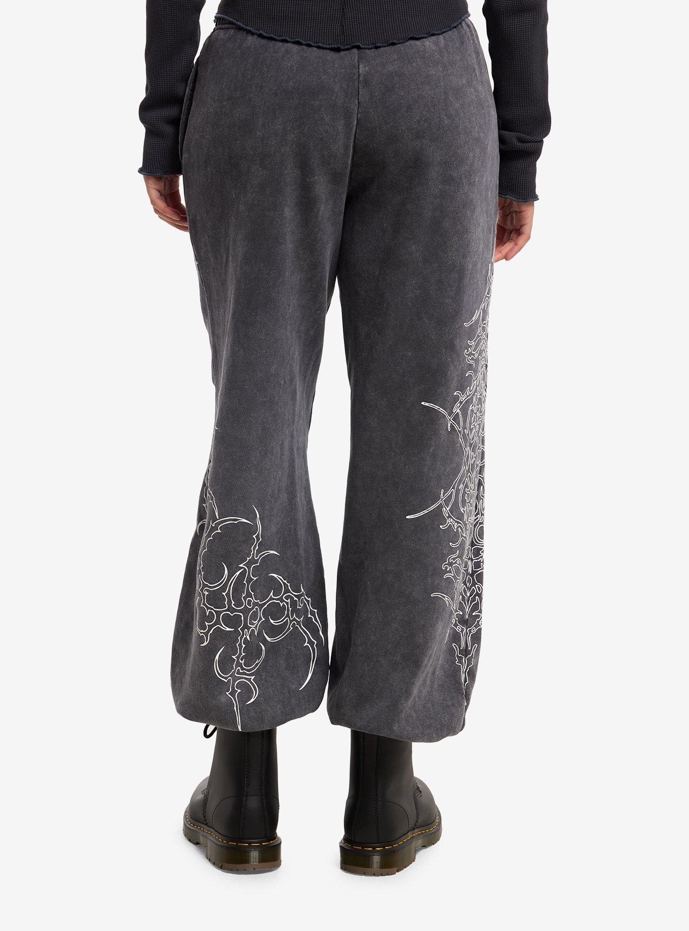 Social Collision Cyber Sigil Dark Wash Jogger Sweatpants, , hi-res