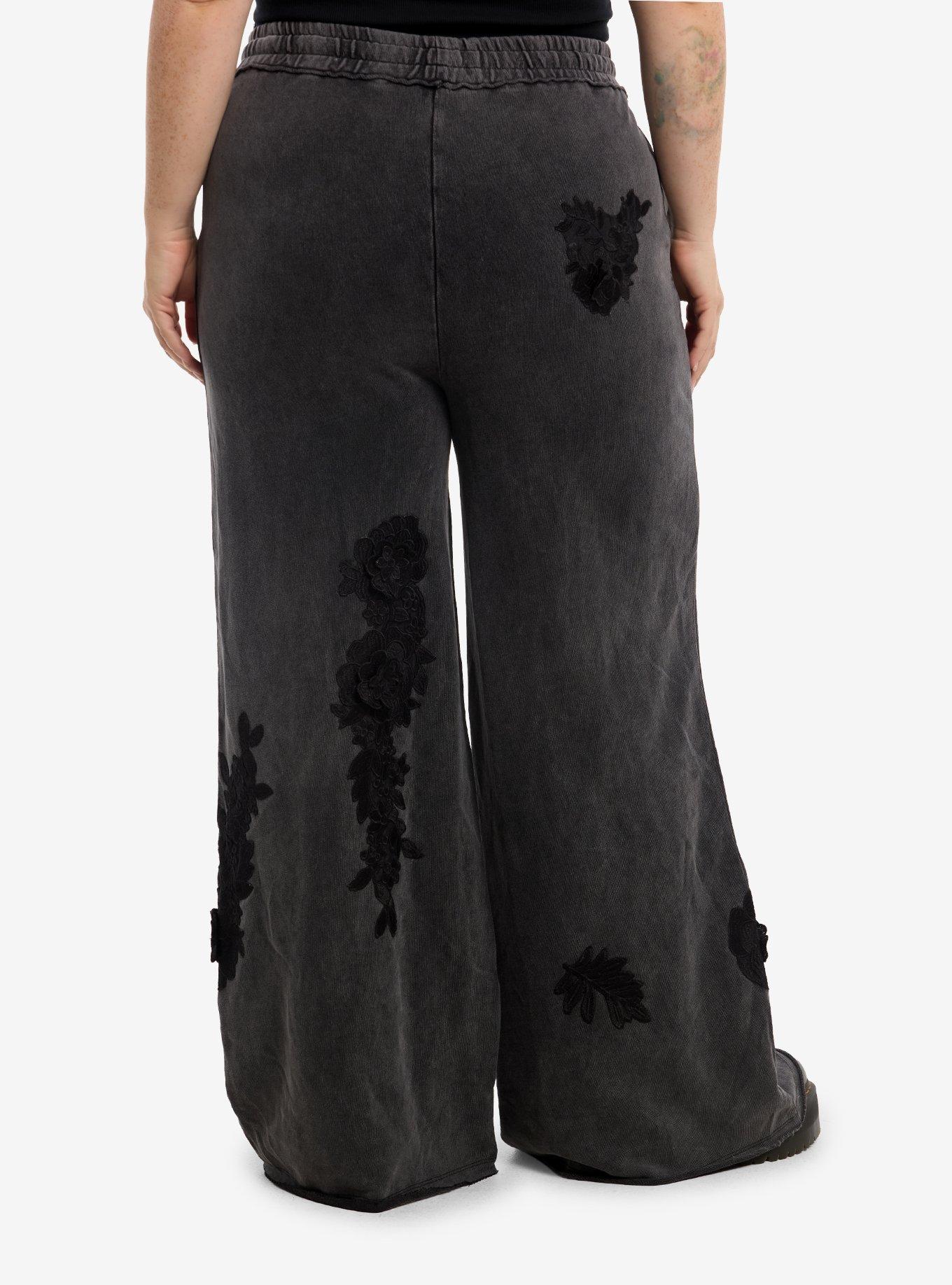 Black Rose Grey Dark Wash Sweatpants Plus Size, MULTI, alternate - view 2