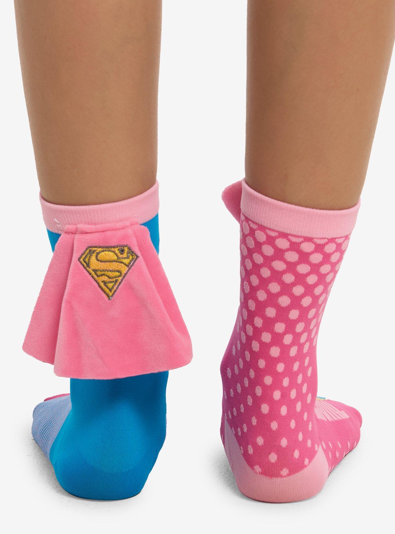 DC Comics Supergirl Cap Crew Socks, , alternate - view 3