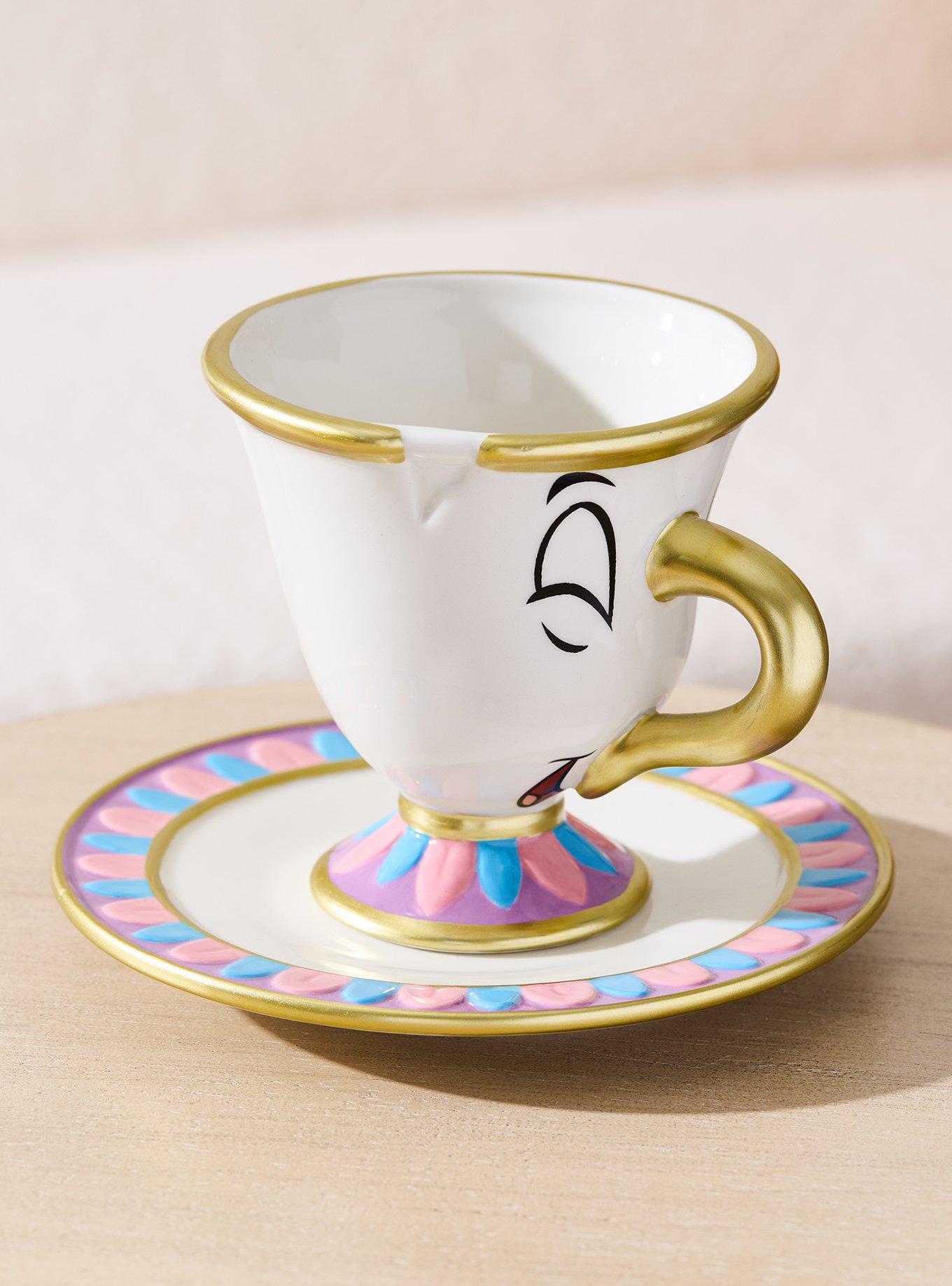 Disney Beauty and The Beast Chip Teacup & Saucer Set - BoxLunch Exclusive, , hi-res