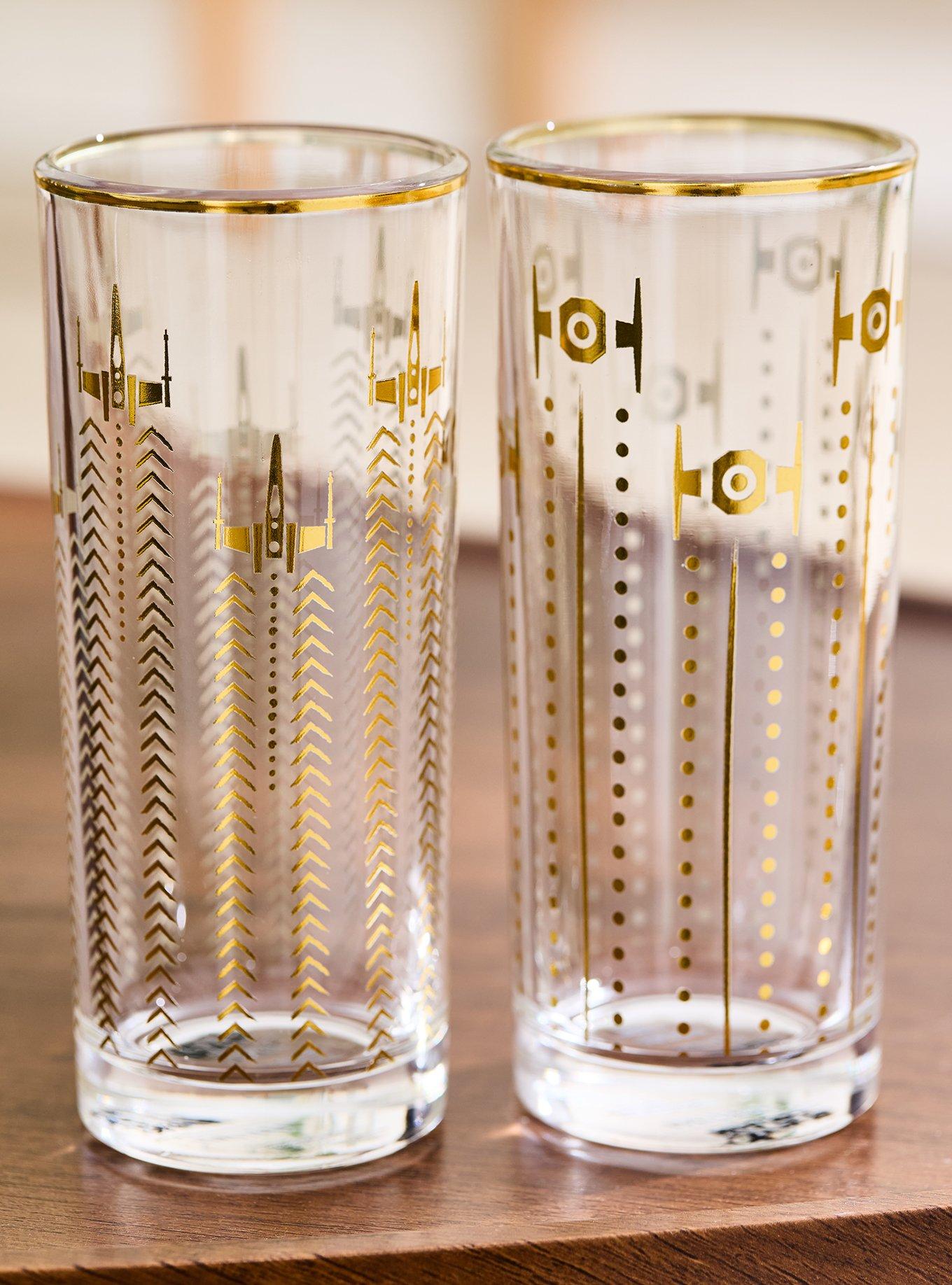 Star Wars Ships Gold Drinking Glass Set - BoxLunch Exclusive, , alternate - view 4