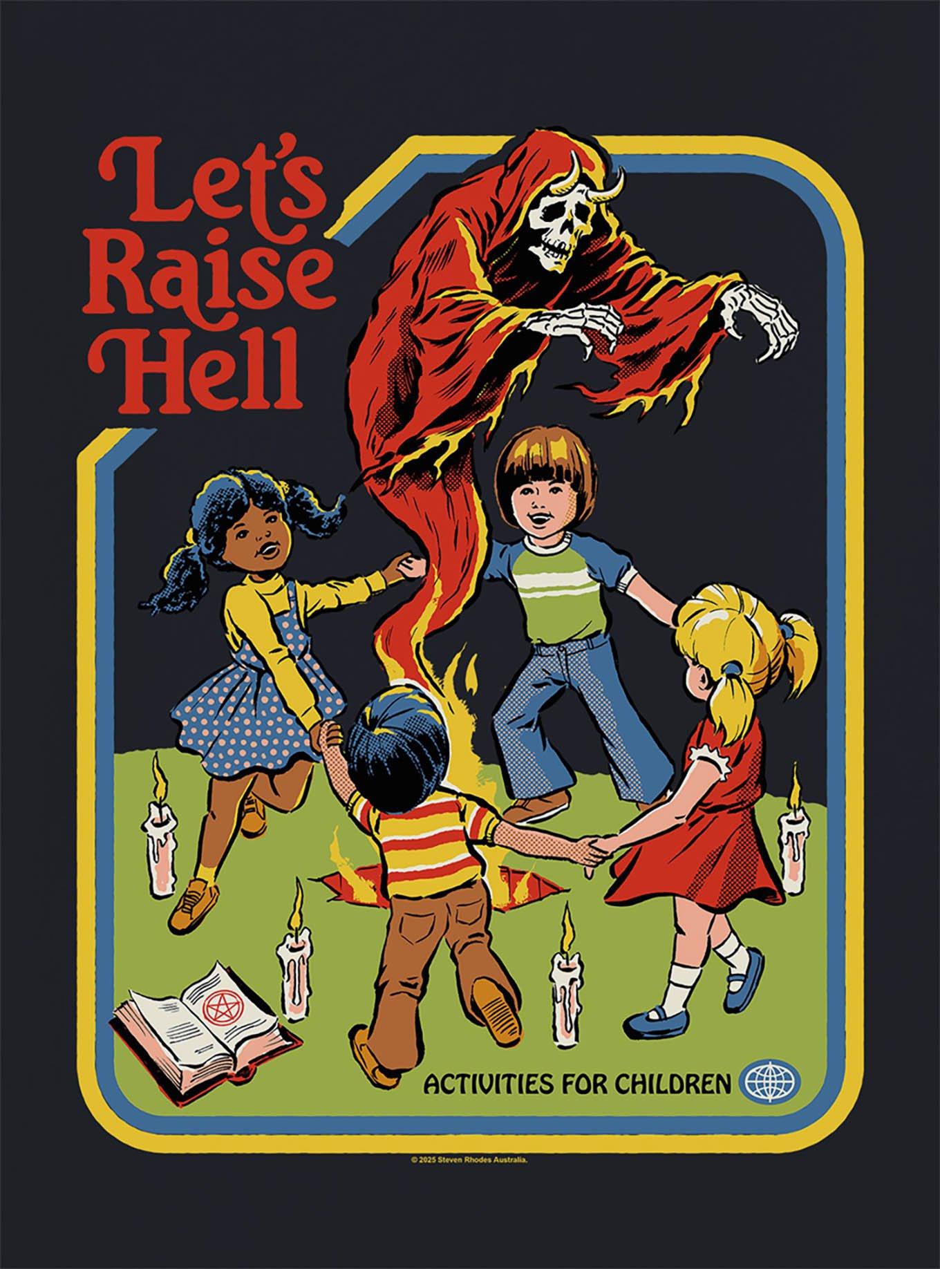 Steven Rhodes Lets Raise hell T-Shirt, , hi-res
