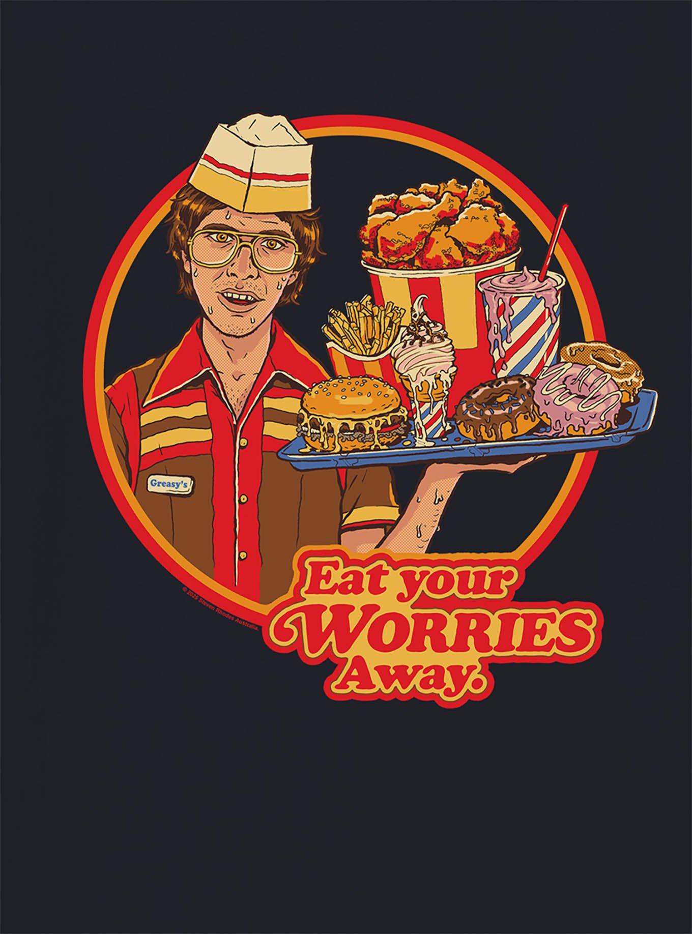 Steven Rhodes Eat Your Worries T-Shirt, , hi-res