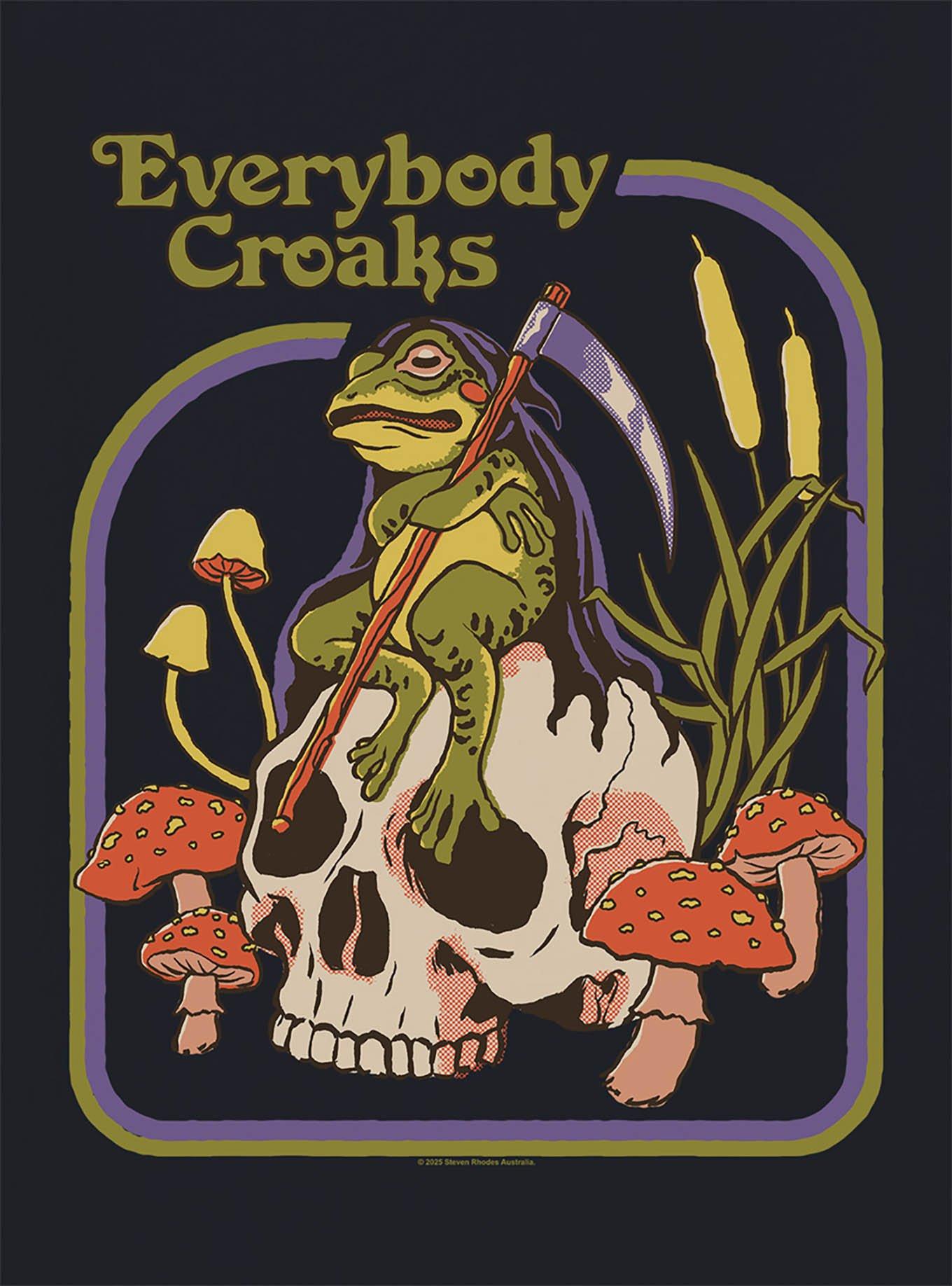Steven Rhodes Everybody Croaks T-Shirt, , hi-res