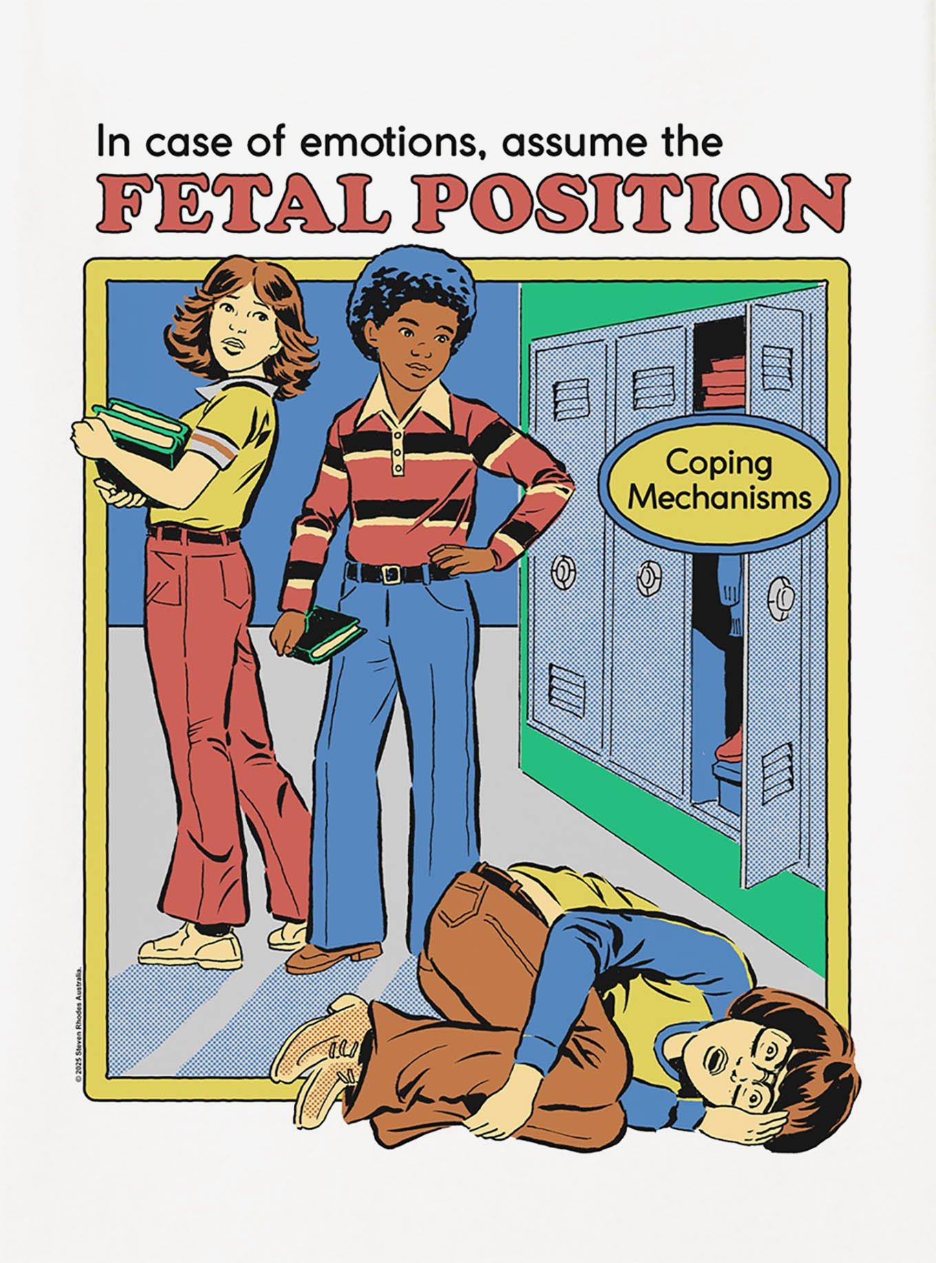 Steven Rhodes Assume The Fetal Position T-Shirt, , hi-res