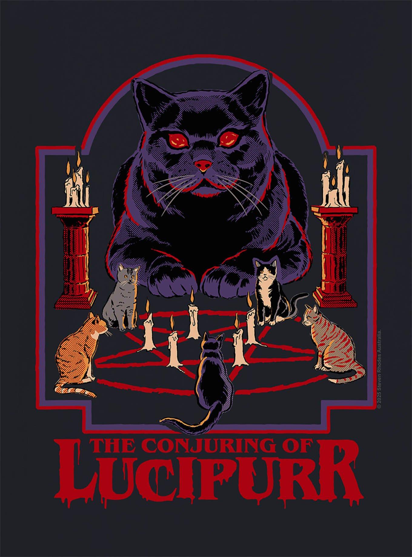 Steven Rhodes Lucipurr T-Shirt, BLACK, alternate