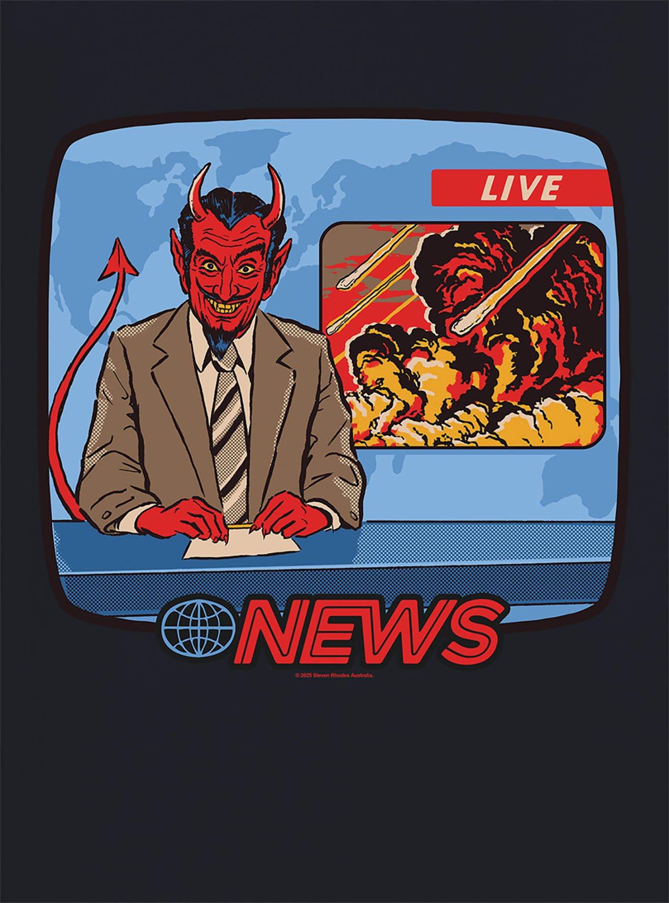 Steven Rhodes Breaking News T-Shirt, , hi-res