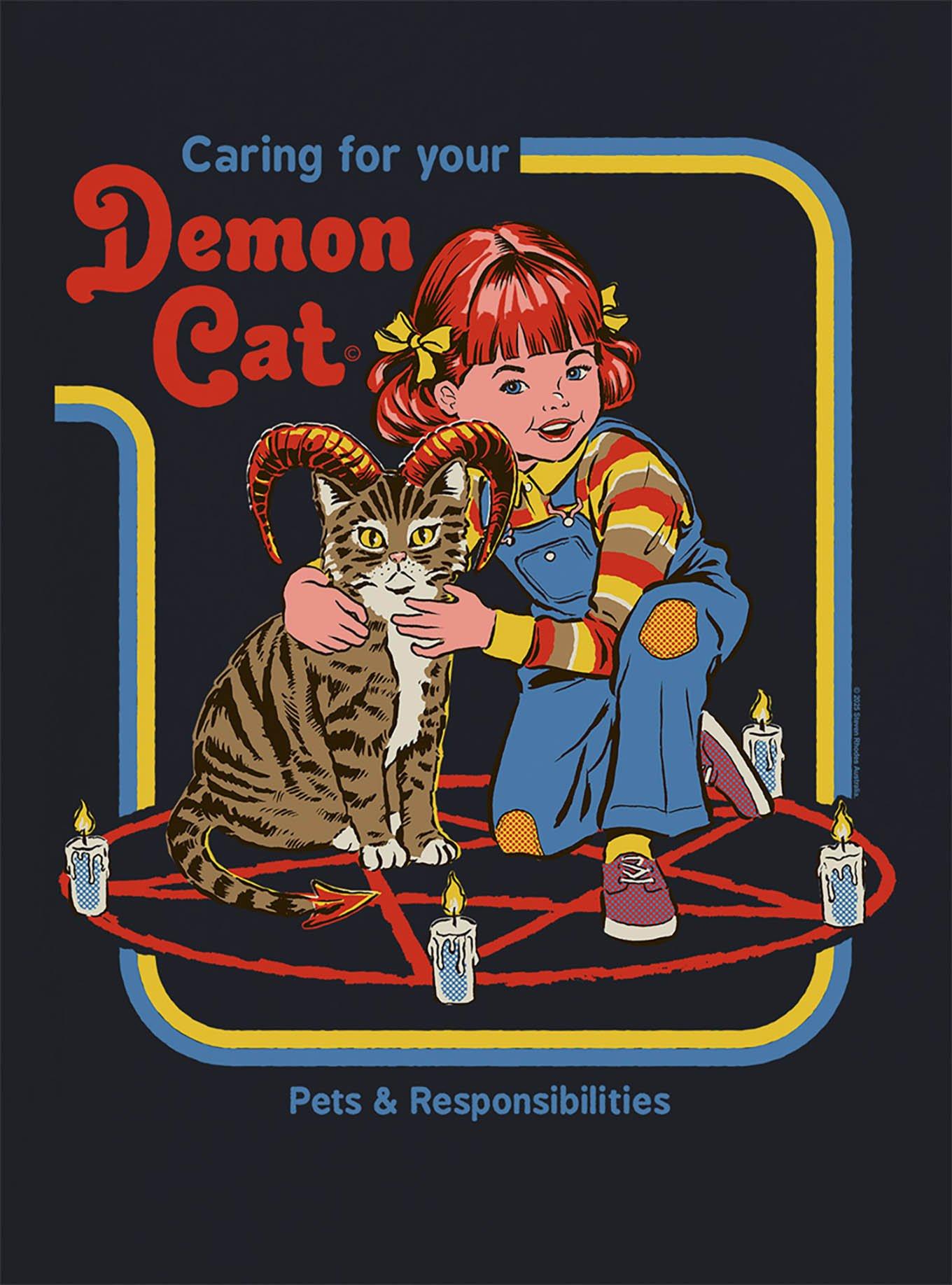 Steven Rhodes Caring For Your Demon Cat T-Shirt