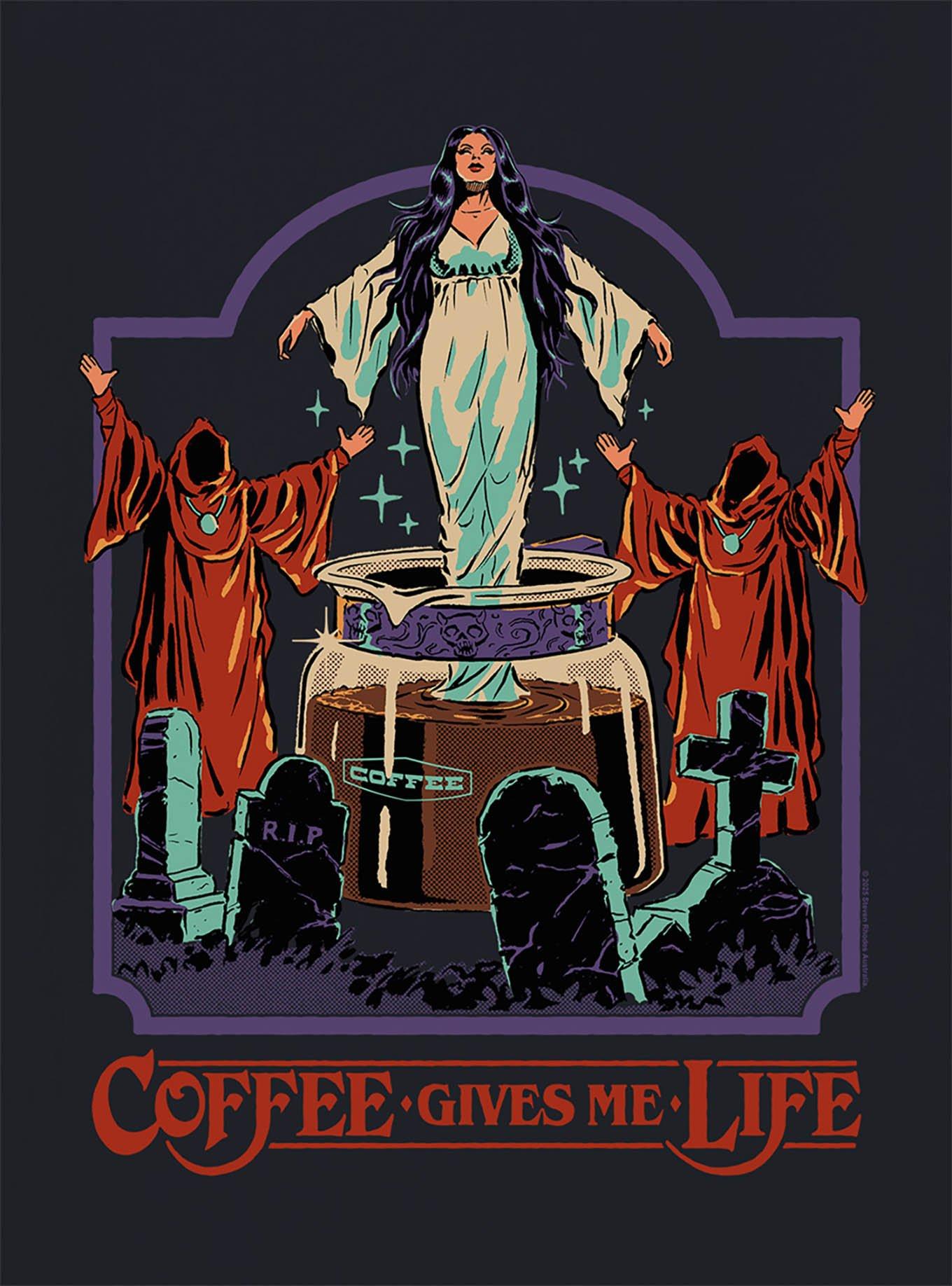 Steven Rhodes Coffee Gives Me Life T-Shirt, , hi-res