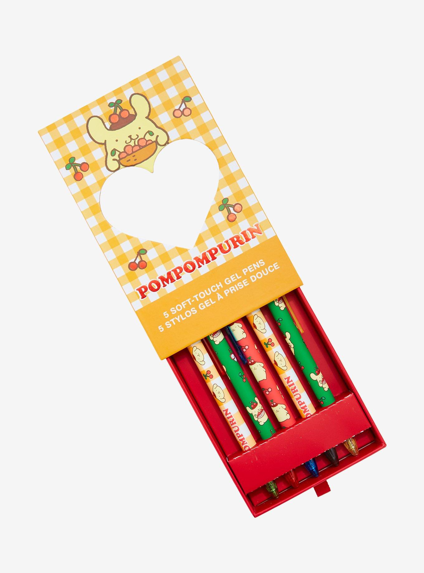 Sanrio Pompompurin Soft-Touch Gel Pen Set, , alternate - view 3
