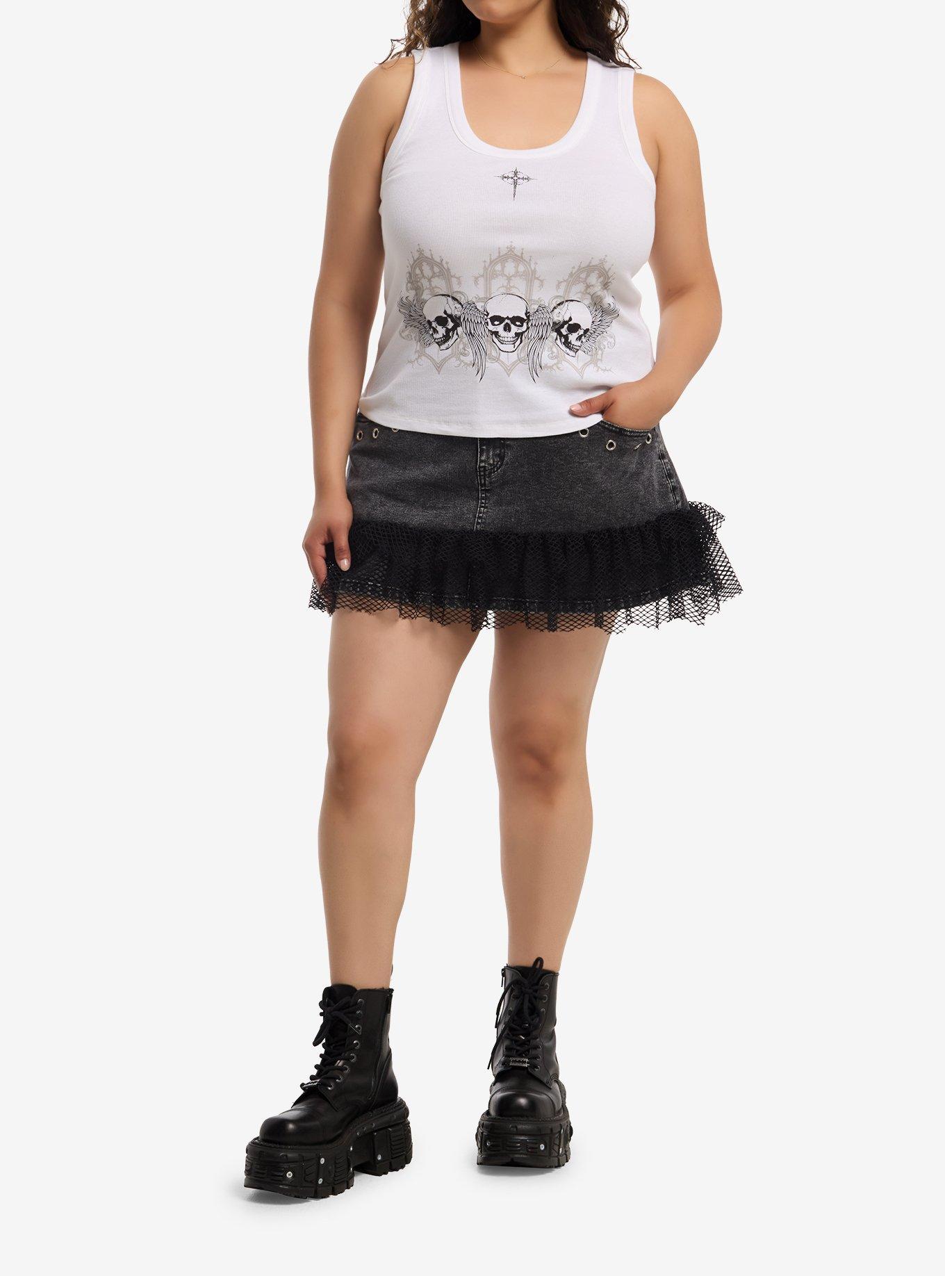 Social Collision Skull Cathedral Girls Tank Top Plus Size, MULTI, alternate
