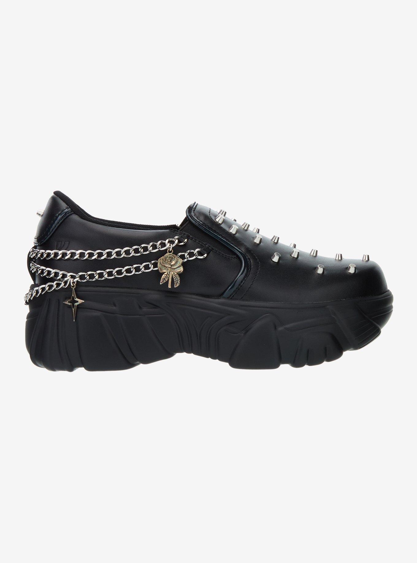 Koi Black Summoner Stud Slip-On Sneakers, , hi-res