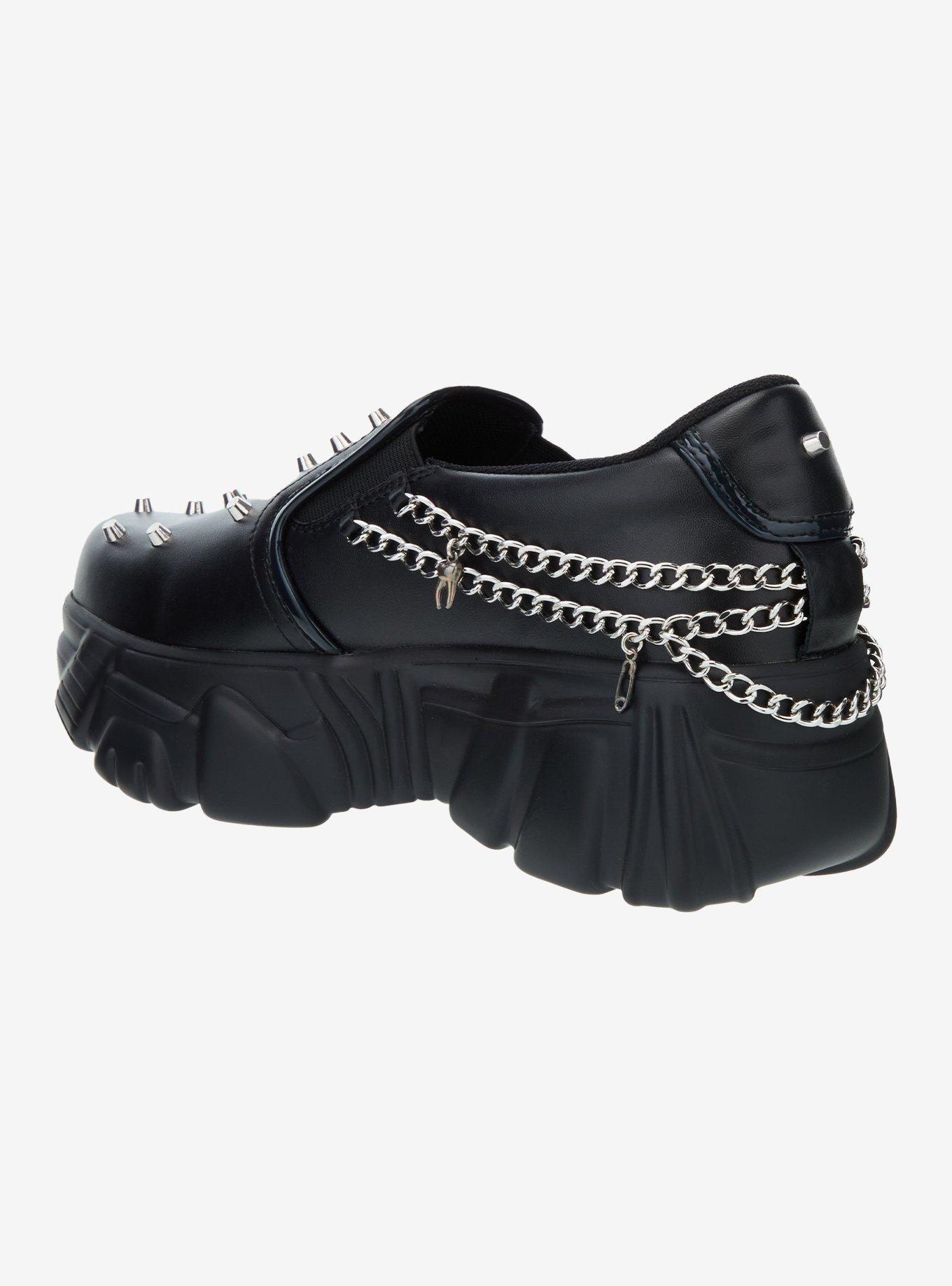 Koi Black Summoner Stud Slip-On Sneakers, BLACK, alternate