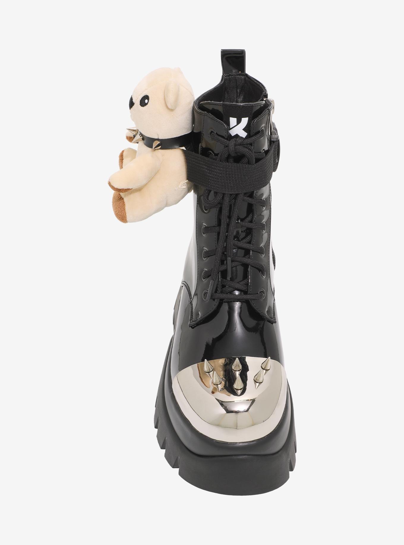 Koi The Rocky Horror Picture Show Eddie's Teddy Spike Combat Boots, BROWN, alternate