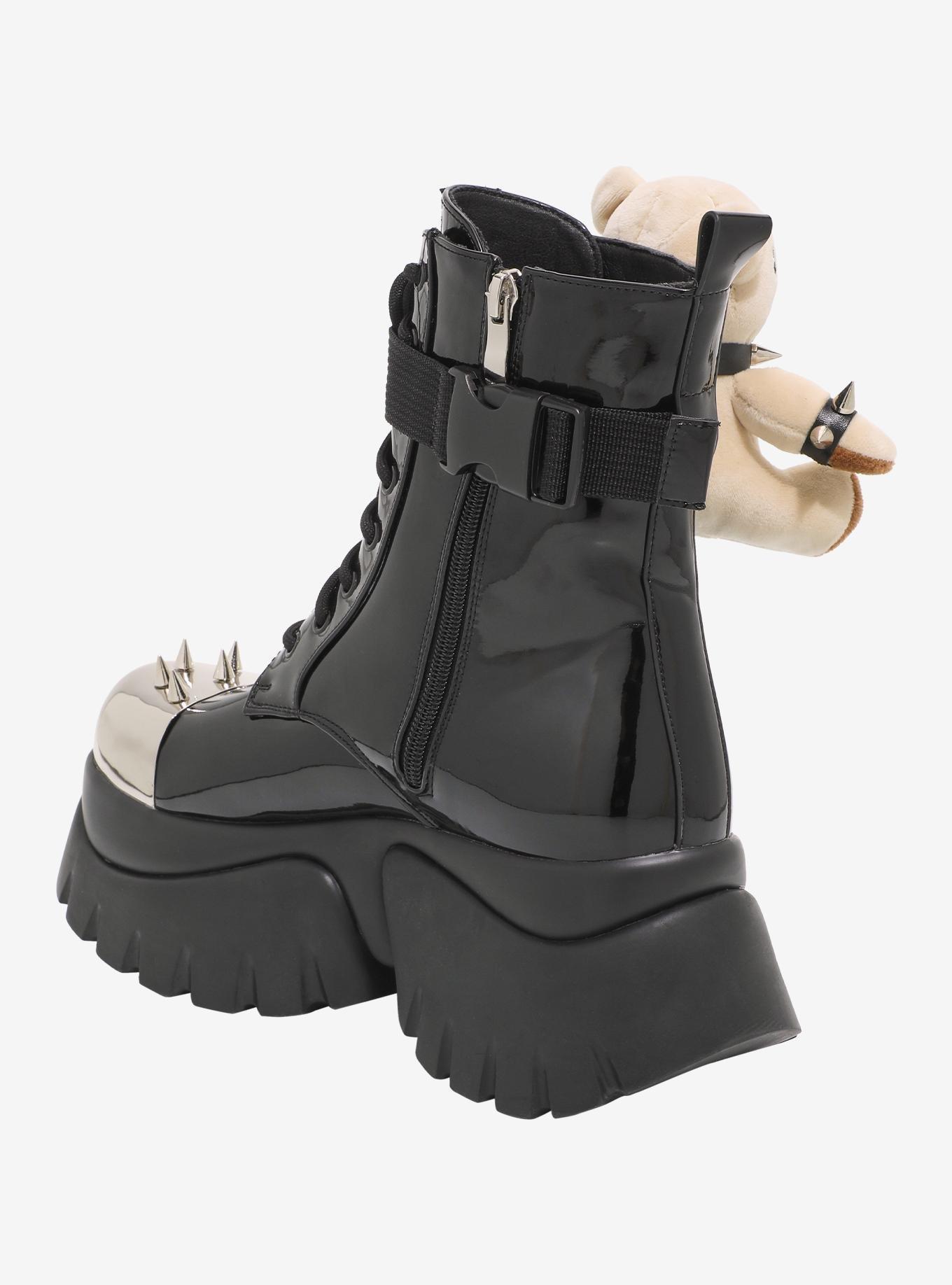 Koi The Rocky Horror Picture Show Eddie's Teddy Spike Combat Boots, BROWN, alternate