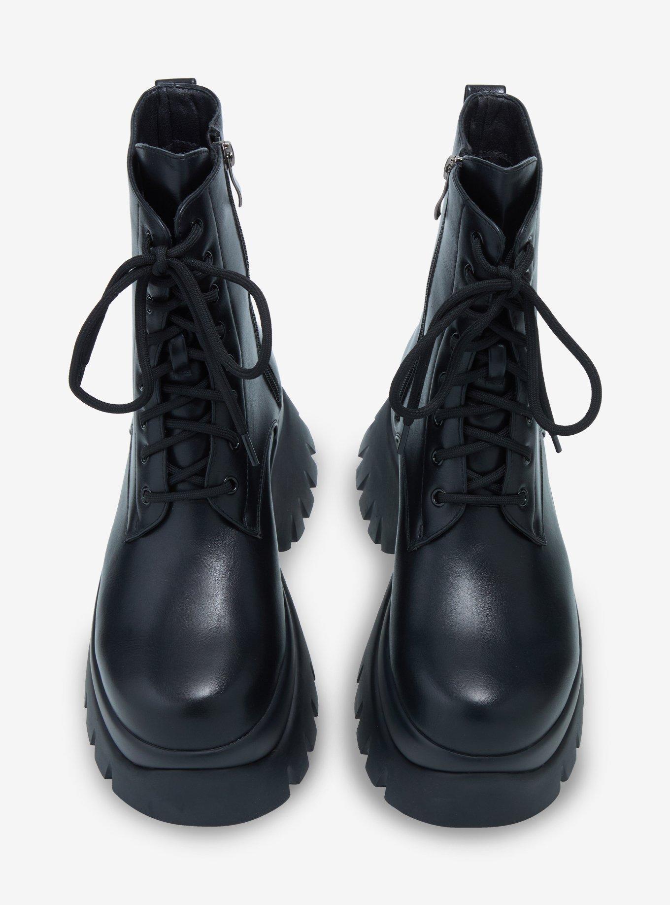 Koi Black Rancor Platform Boots, BLACK, alternate