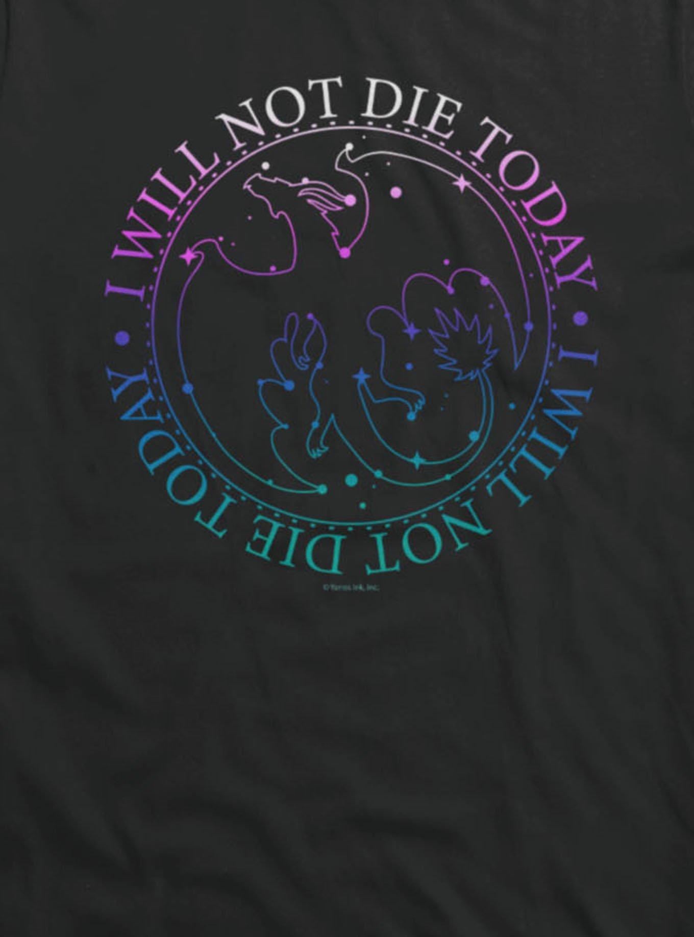 Fourth Wing The Empyrean I Will Not Die Circle Girls T-Shirt, BLACK, alternate