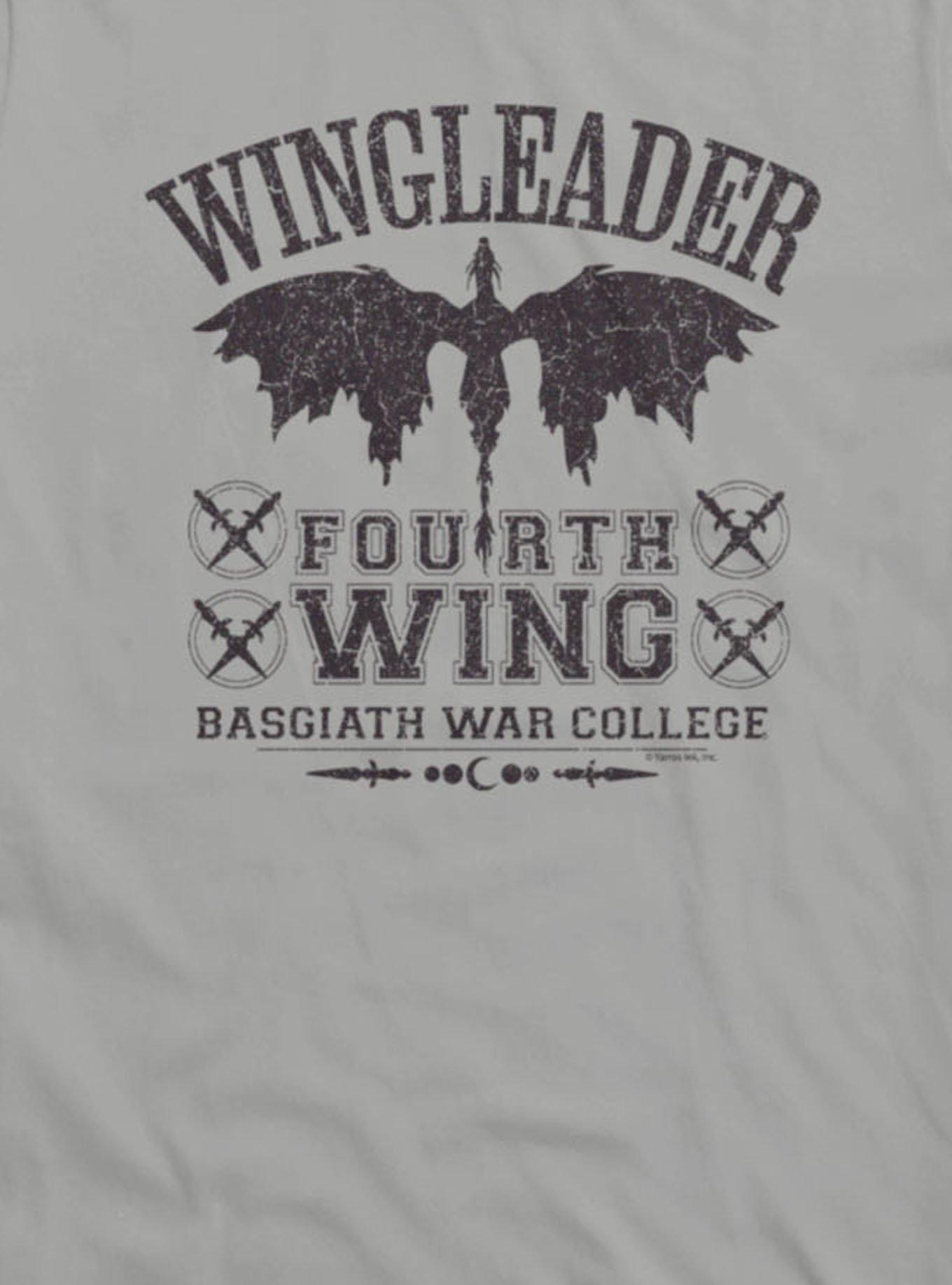 Fourth Wing The Empyrean Wingleader Basgiath War College Girls T-Shirt, SPORT GRAY, alternate