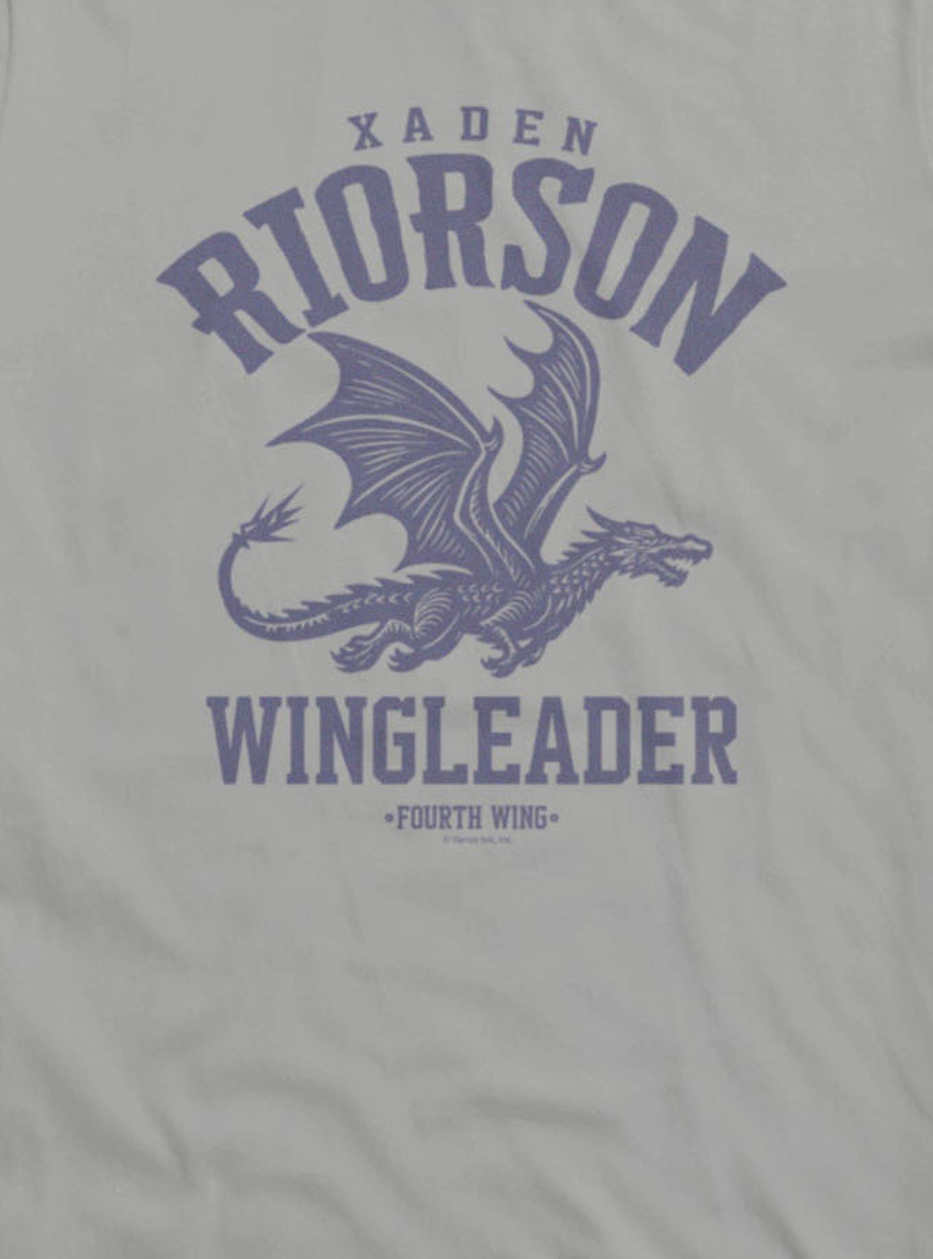 Fourth Wing The Empyrean Xaden Riorson Wingleader Girls T-Shirt, SPORT GRAY, alternate