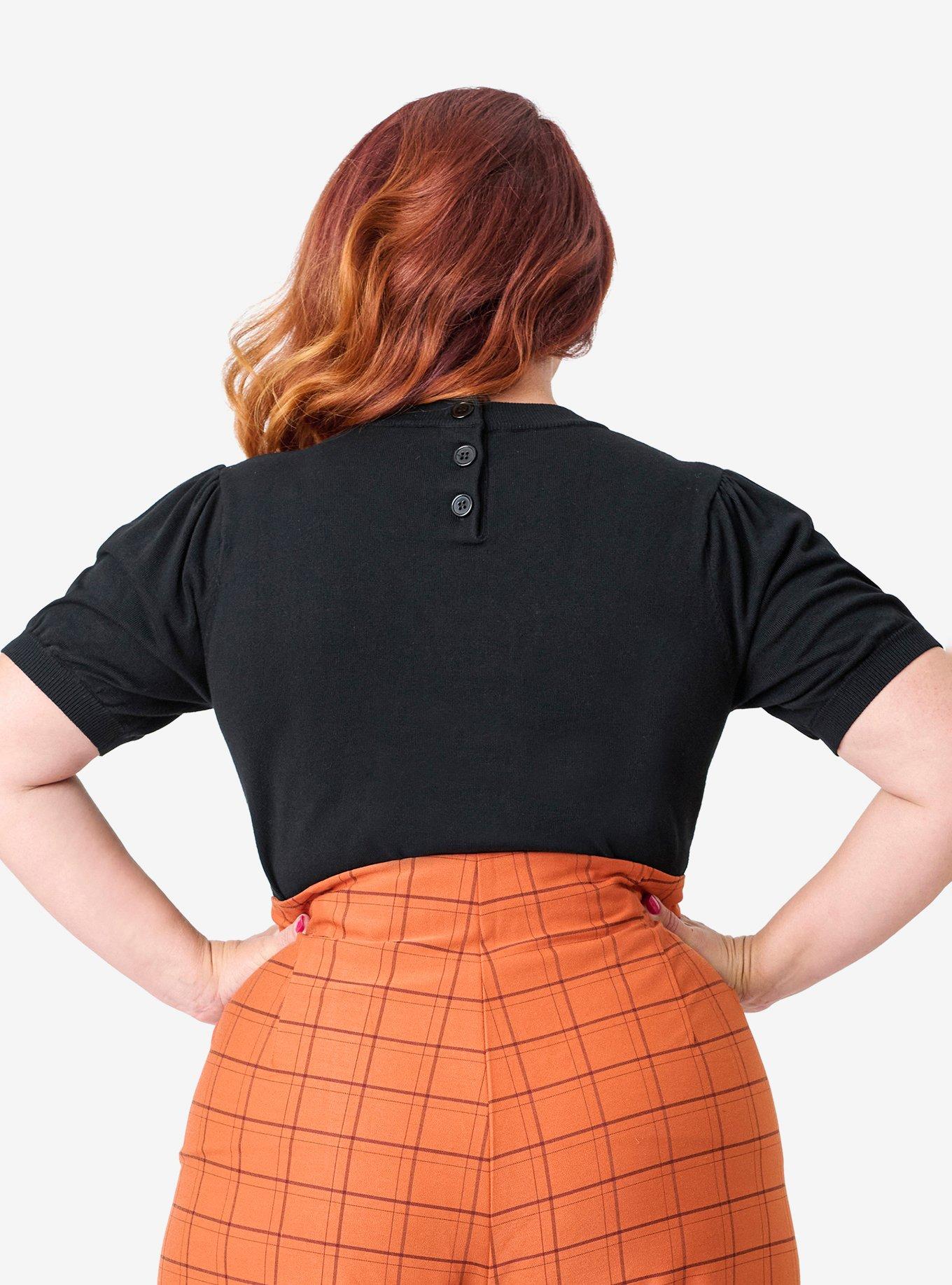 Smak Parlour Plus Size Black Moon Cutout Sweater, , hi-res