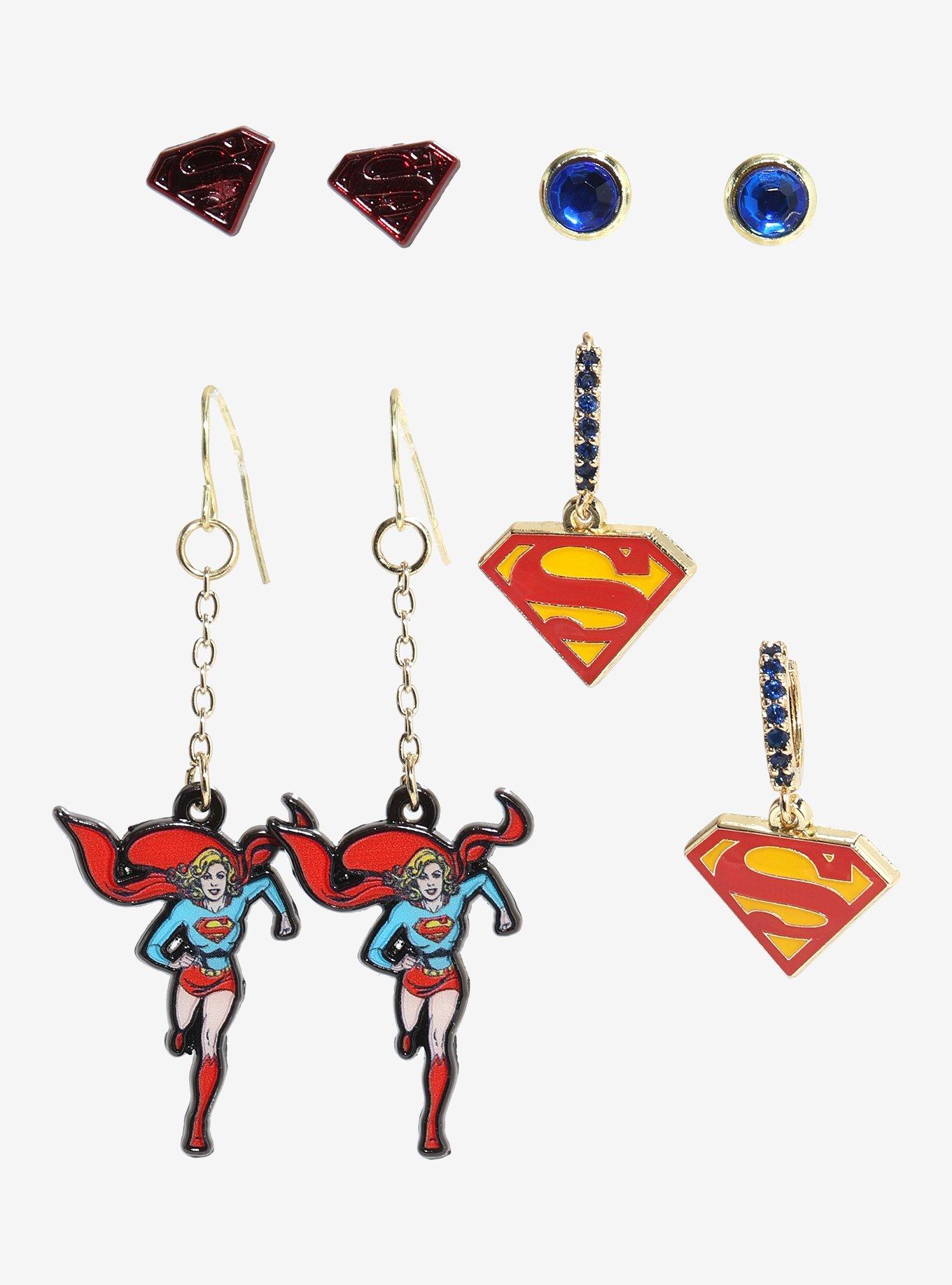 DC Comics Supergirl Icons Earring Set, , hi-res