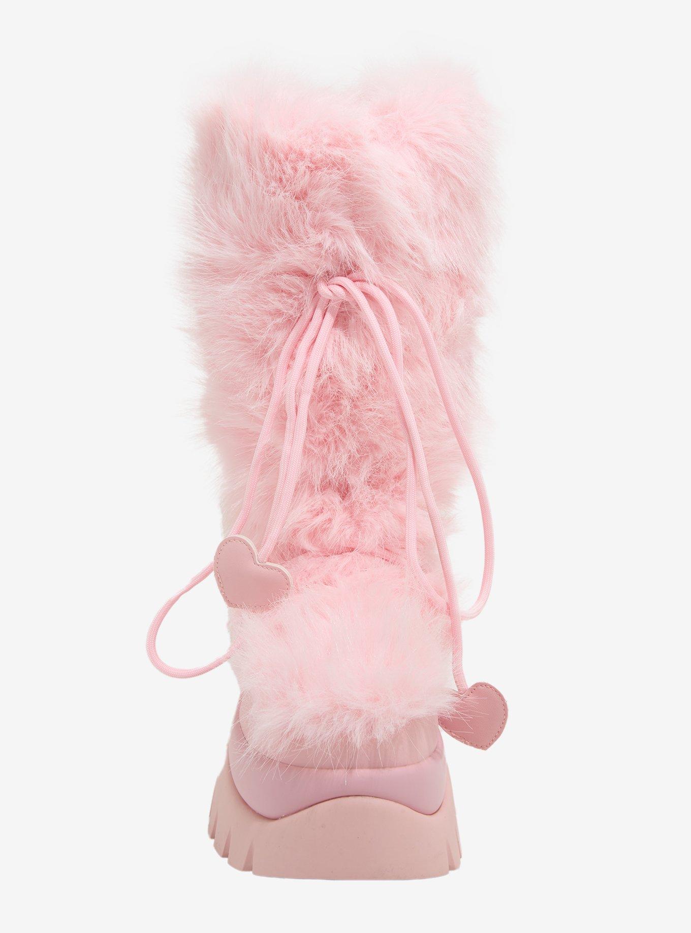 Koi Pink Sasquatch Fuzzy Snow Boots, PINK, alternate